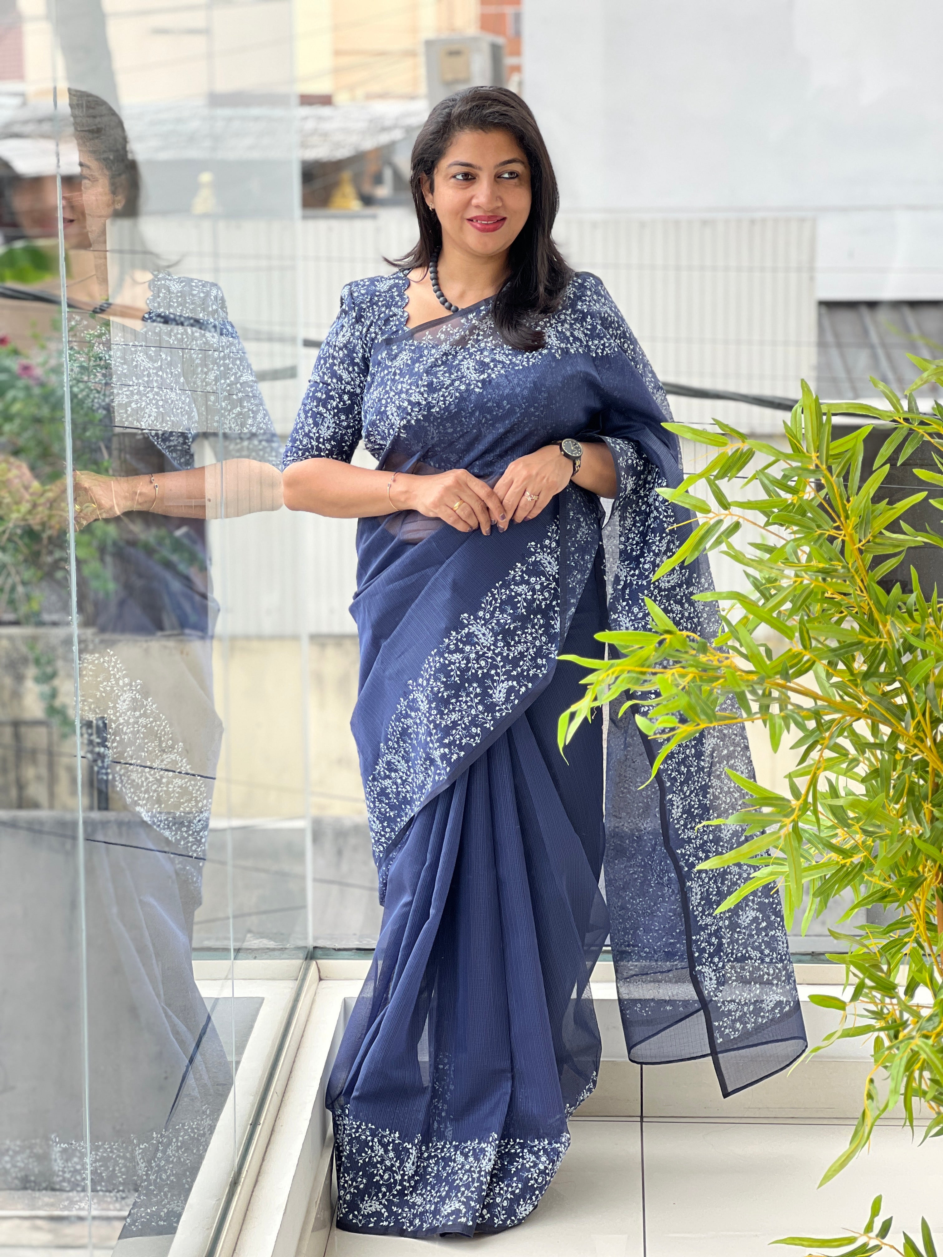 Block Printed Kota Saree | JSC647