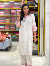 Machine Embroidered Flex Cotton Kurta Top & Bottom | SJL150