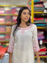 Machine Embroidered Flex Cotton Kurta Top & Bottom | SJL150