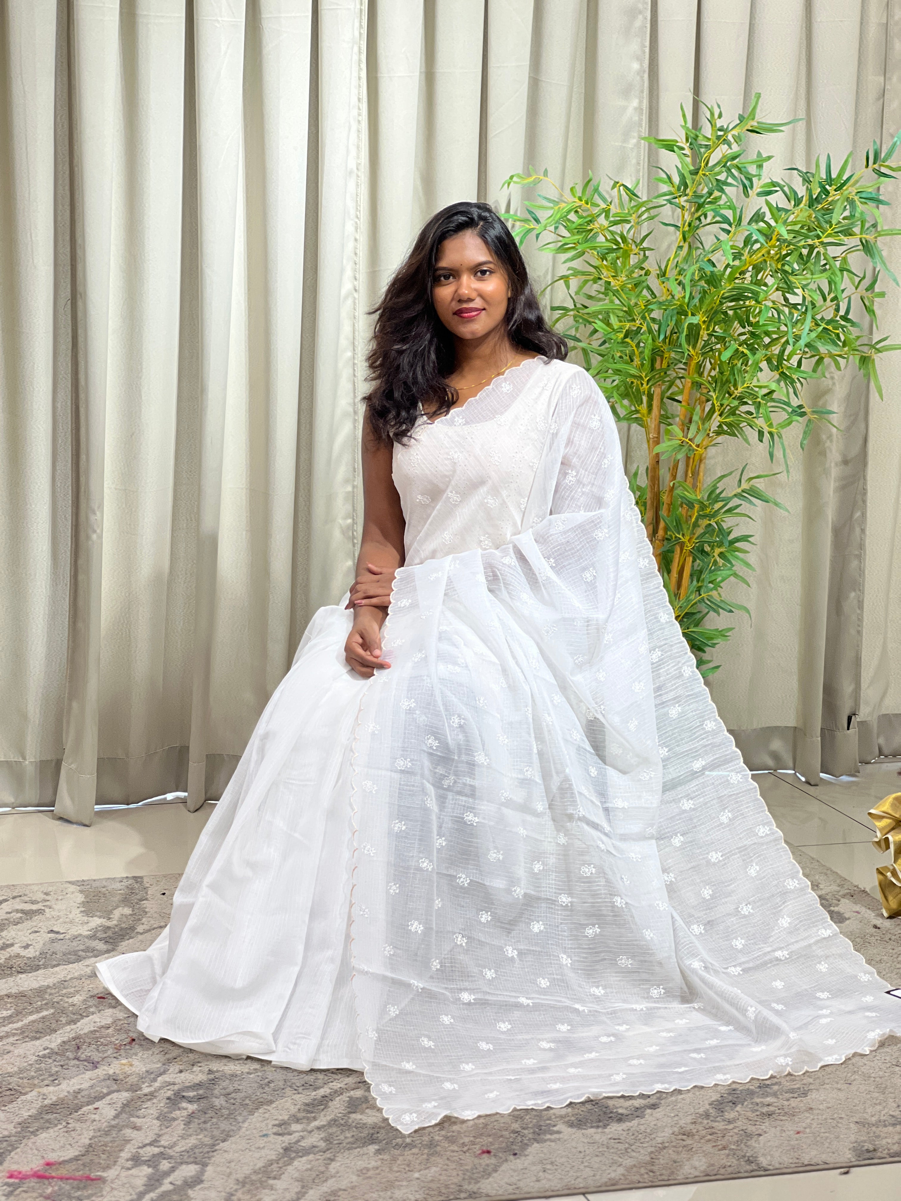 Embroidered Pattern Kota Saree | ZSS203