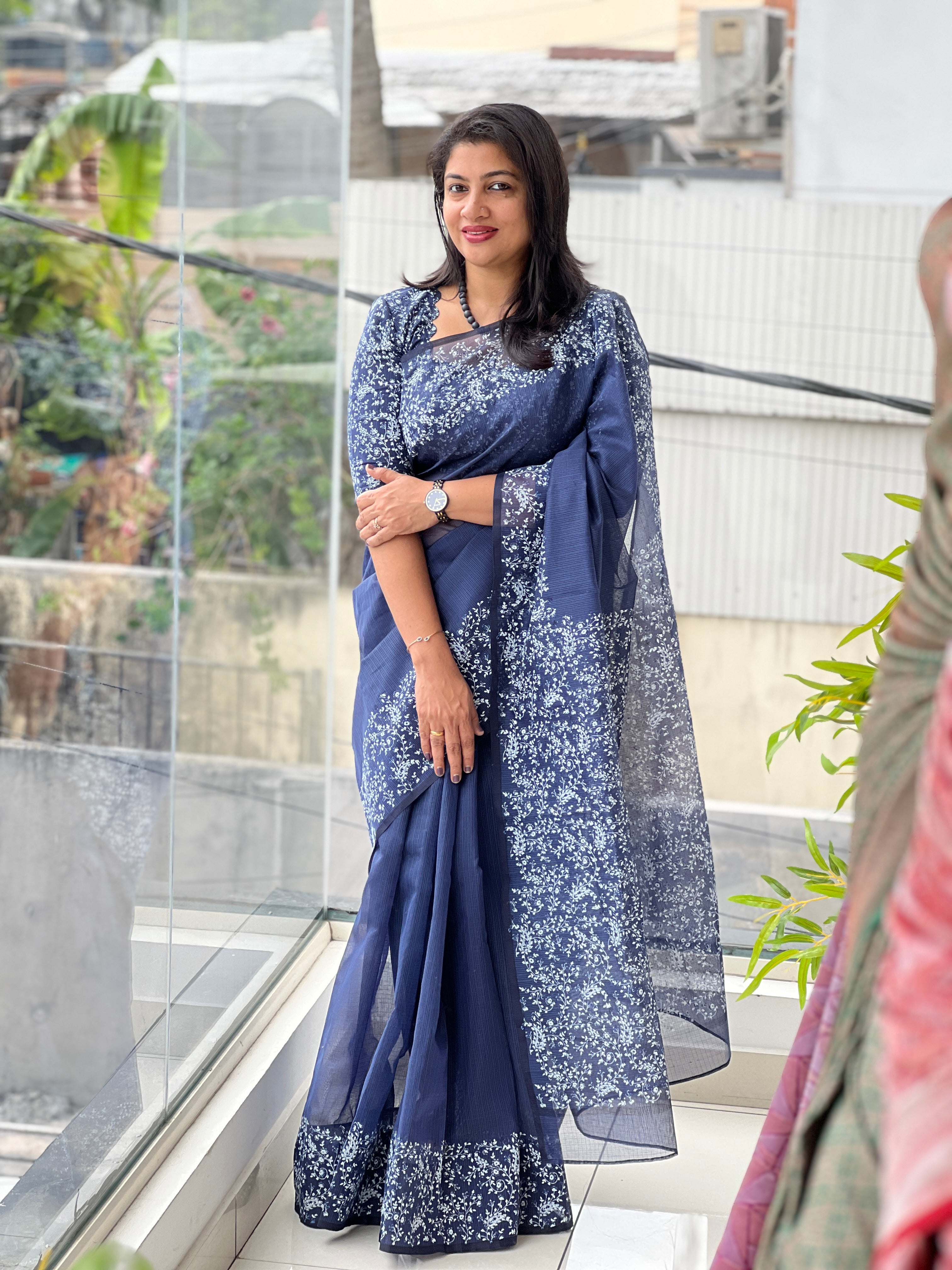 Block Printed Kota Saree | JSC647