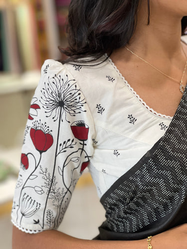 Floral Printed Cotton Blouse | IT137