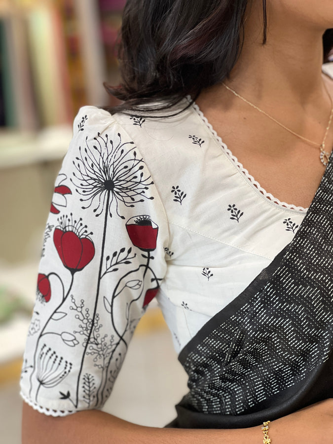 Floral Printed Cotton Blouse | IT137