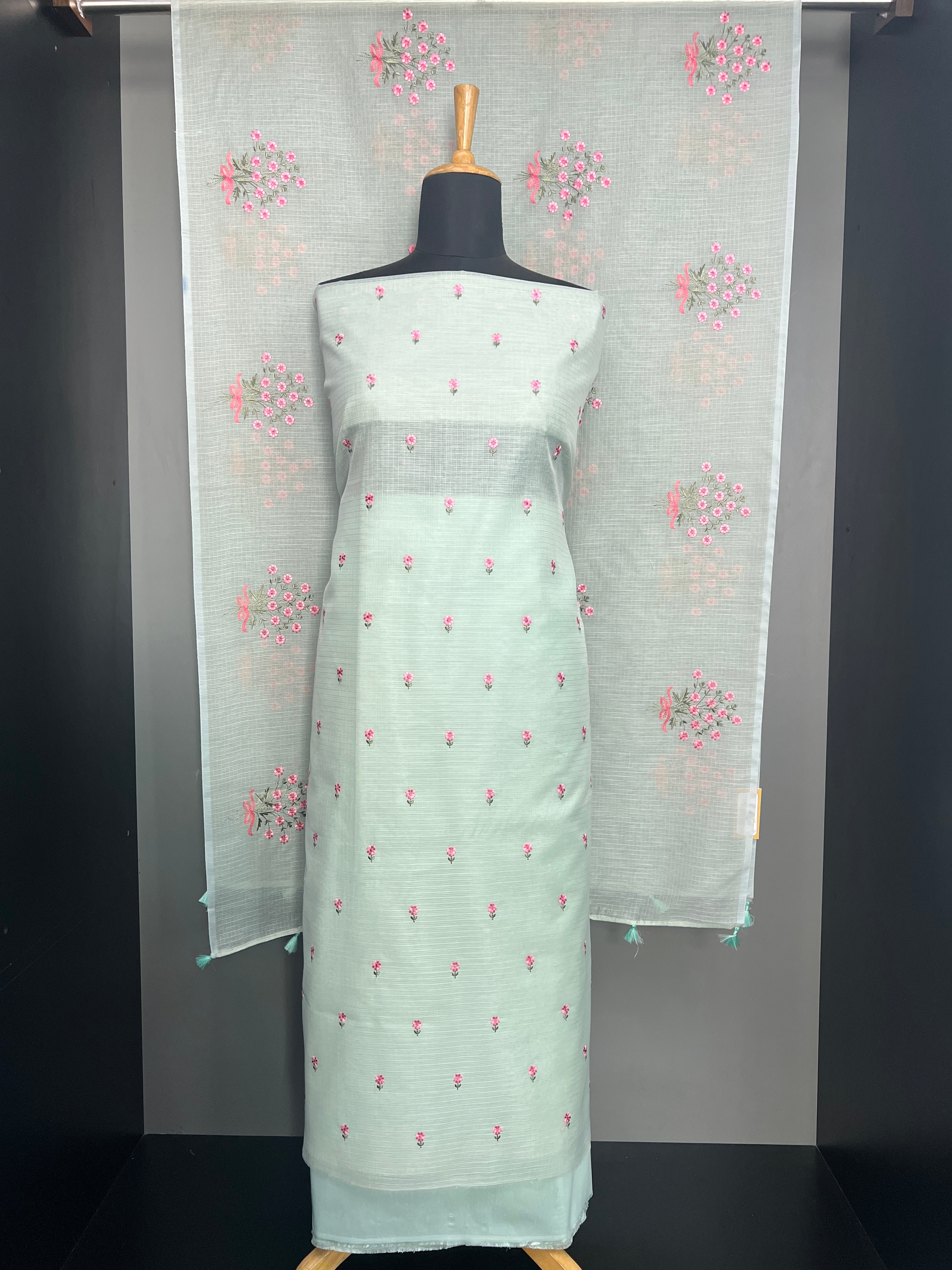 Floral Embroidery Detailed Kota Salwar Set | MR469