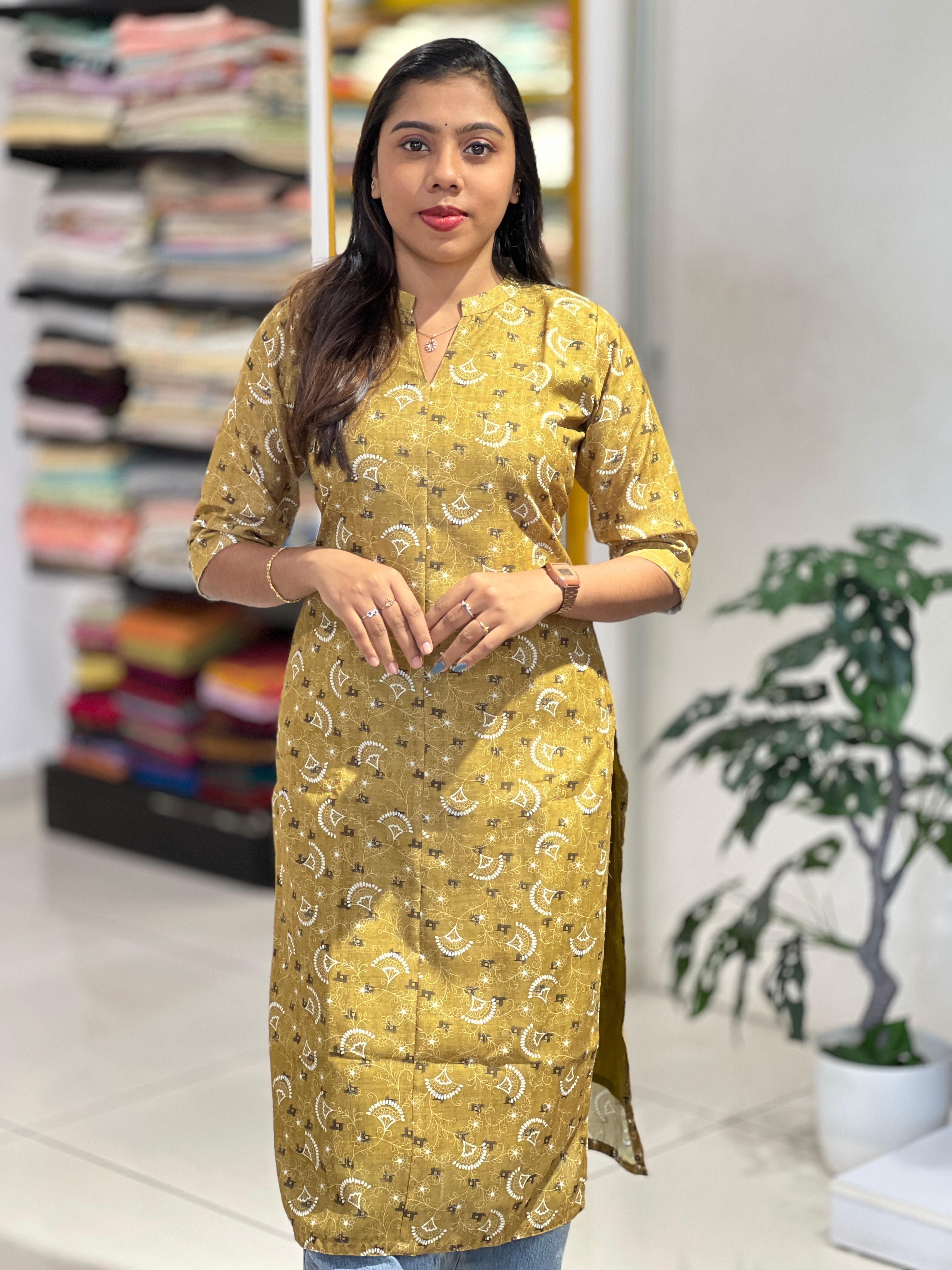 Print Detailed Cotton Kurta | RMLA287