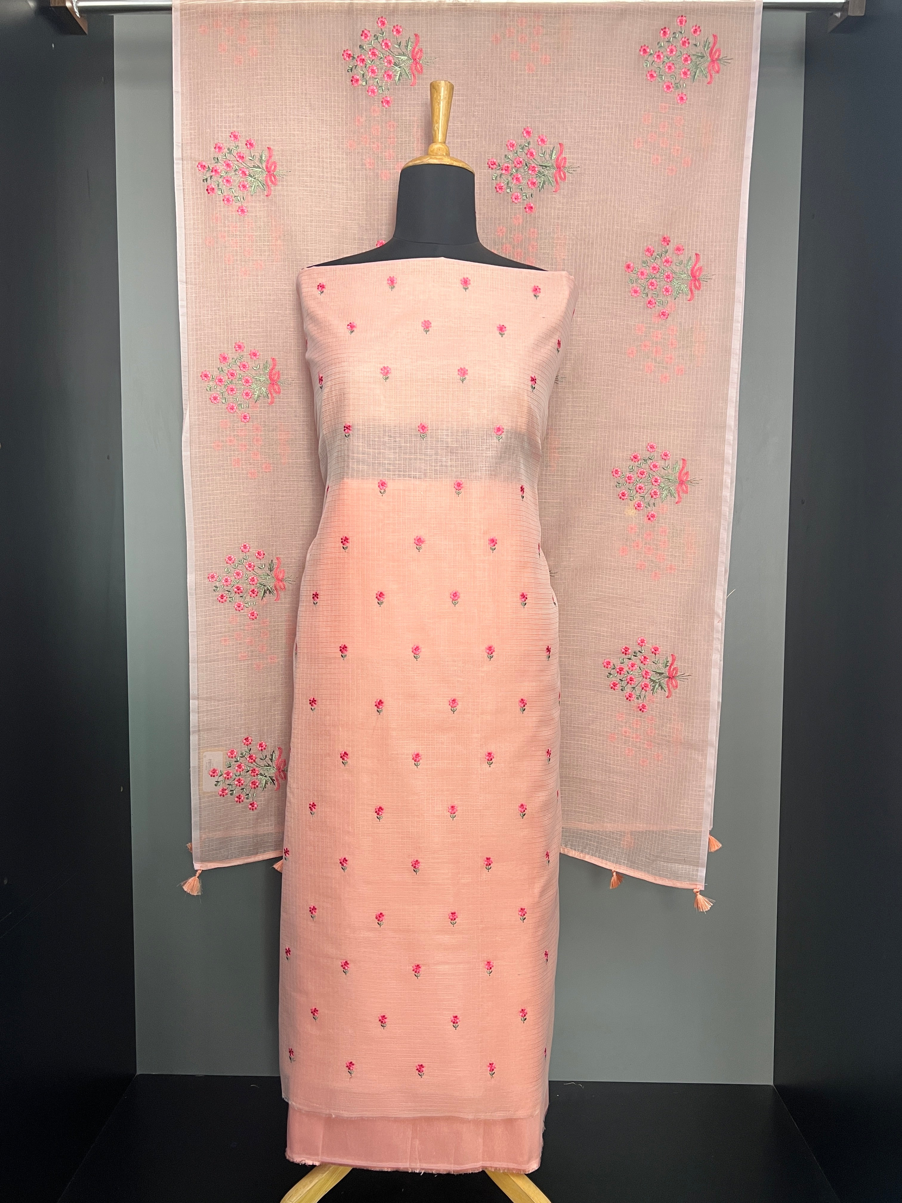 Floral Embroidery Detailed Kota Salwar Set | MR467