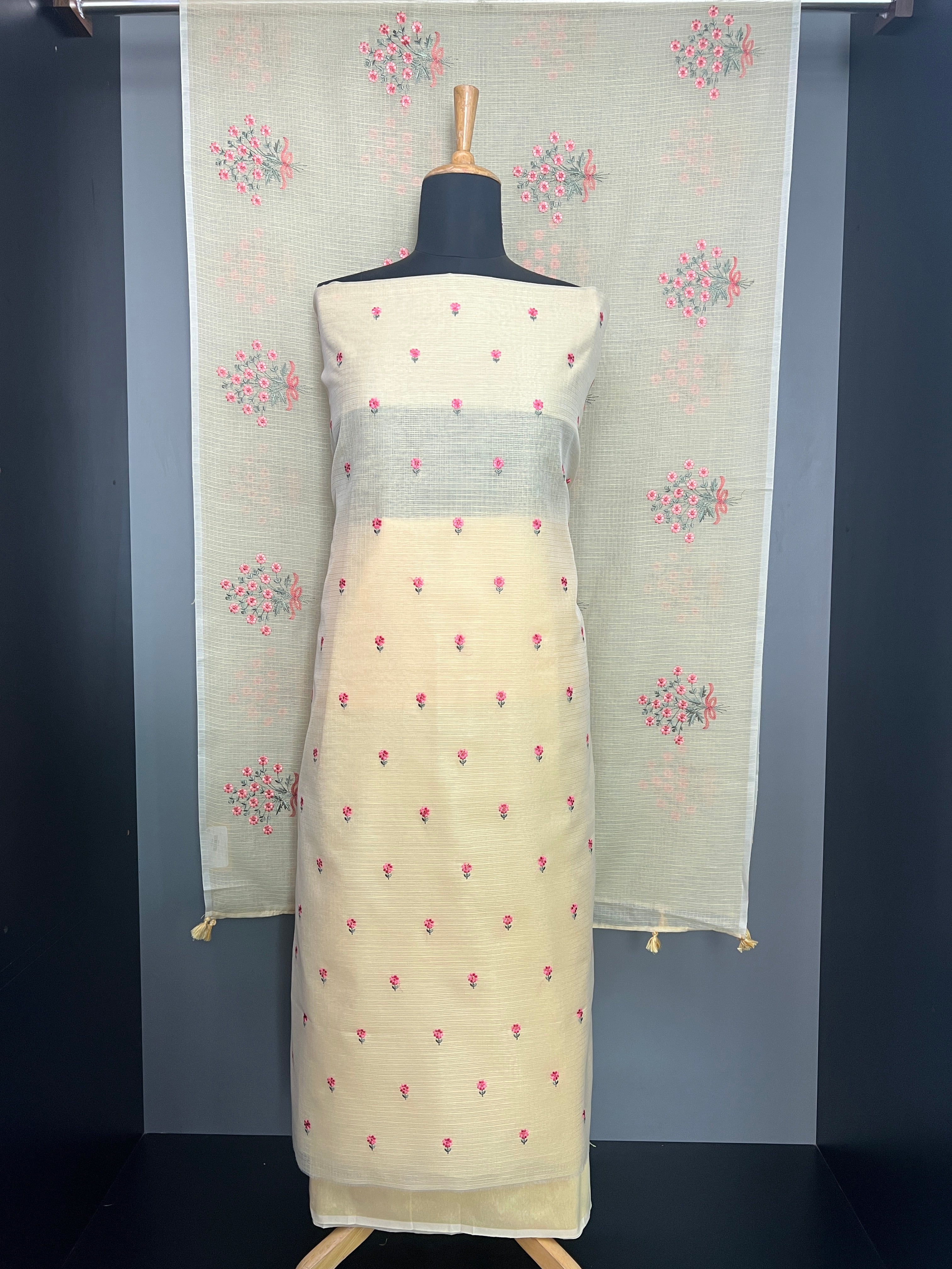 Floral Embroidery Detailed Kota Salwar Set | MR466