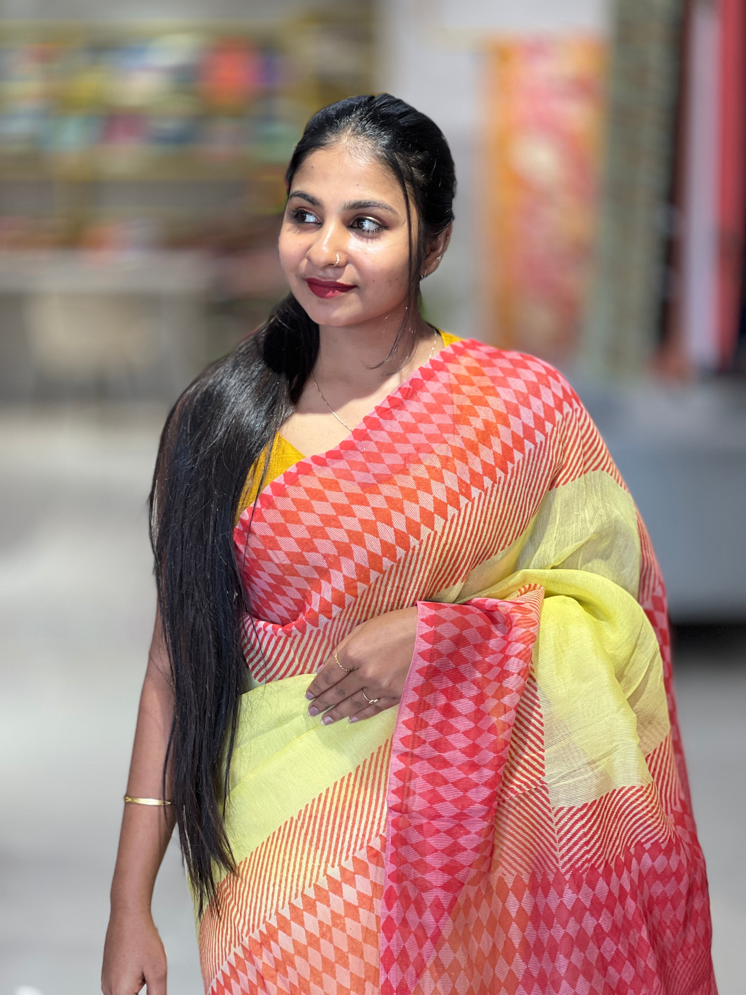 Printed Super Net Kota Saree | SF1310