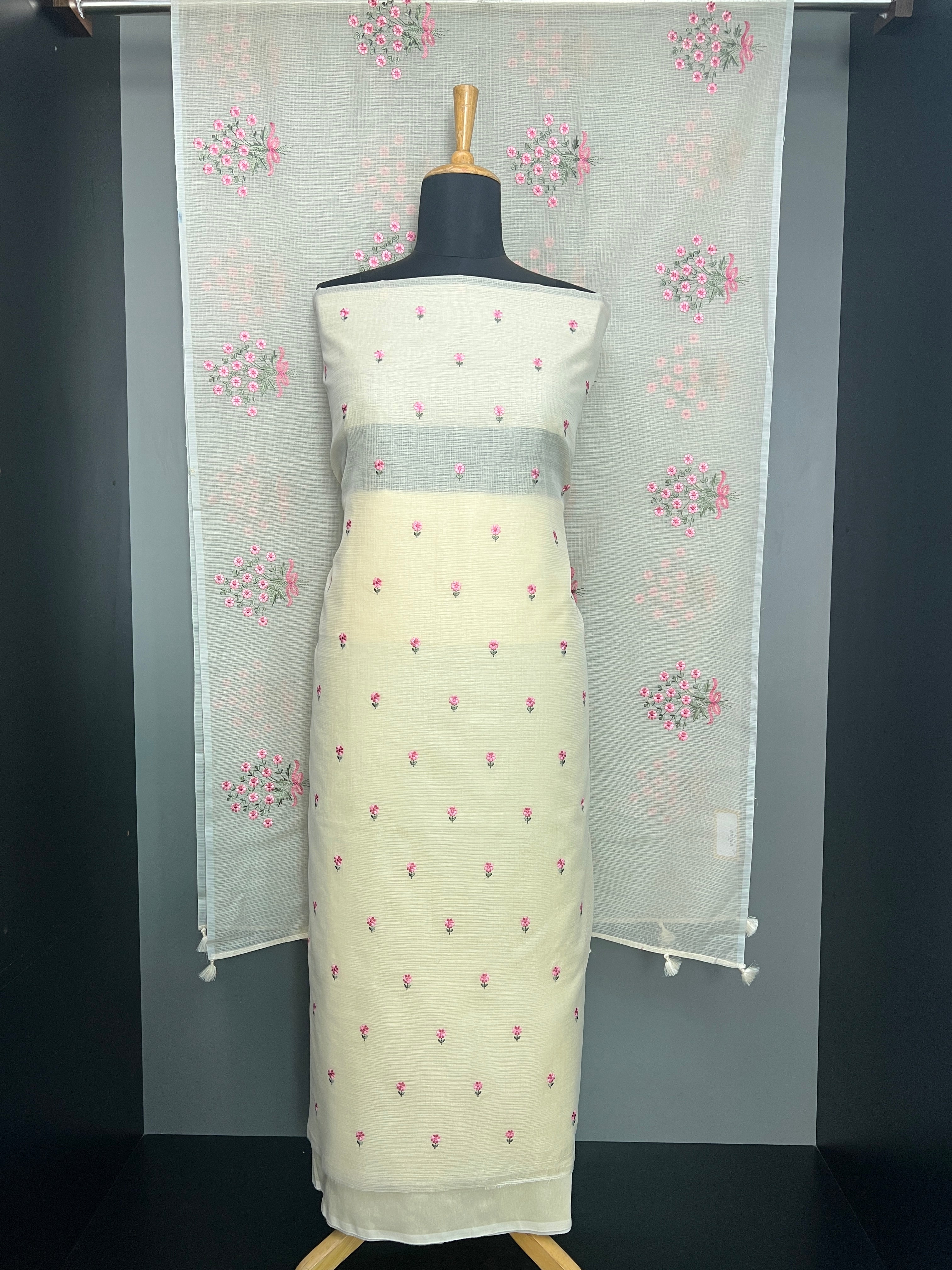 Floral Embroidery Detailed Kota Salwar Set | MR465