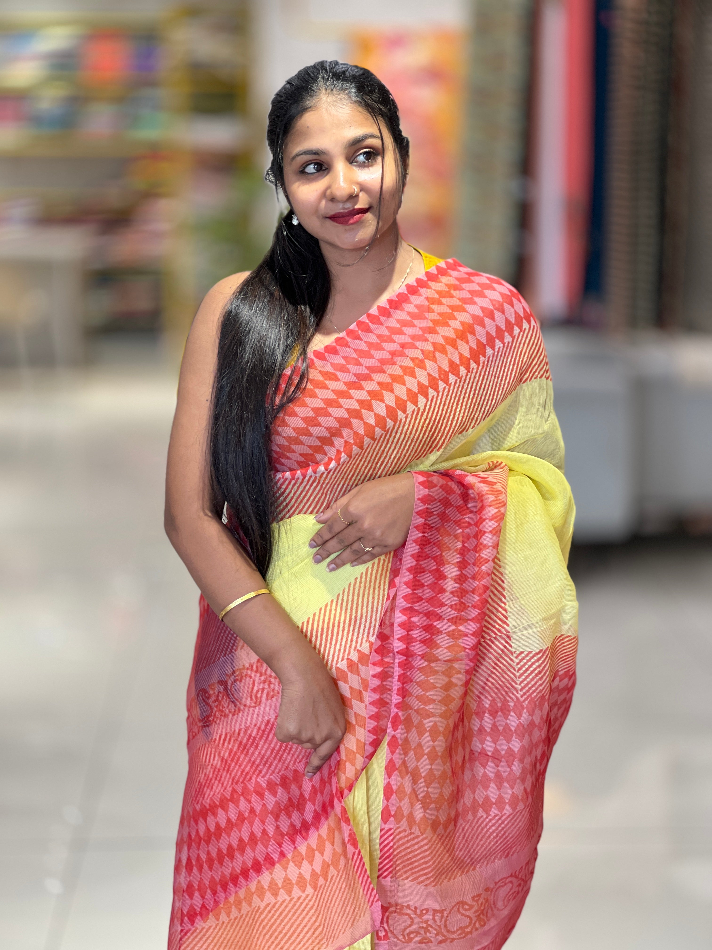 Printed Super Net Kota Saree | SF1310