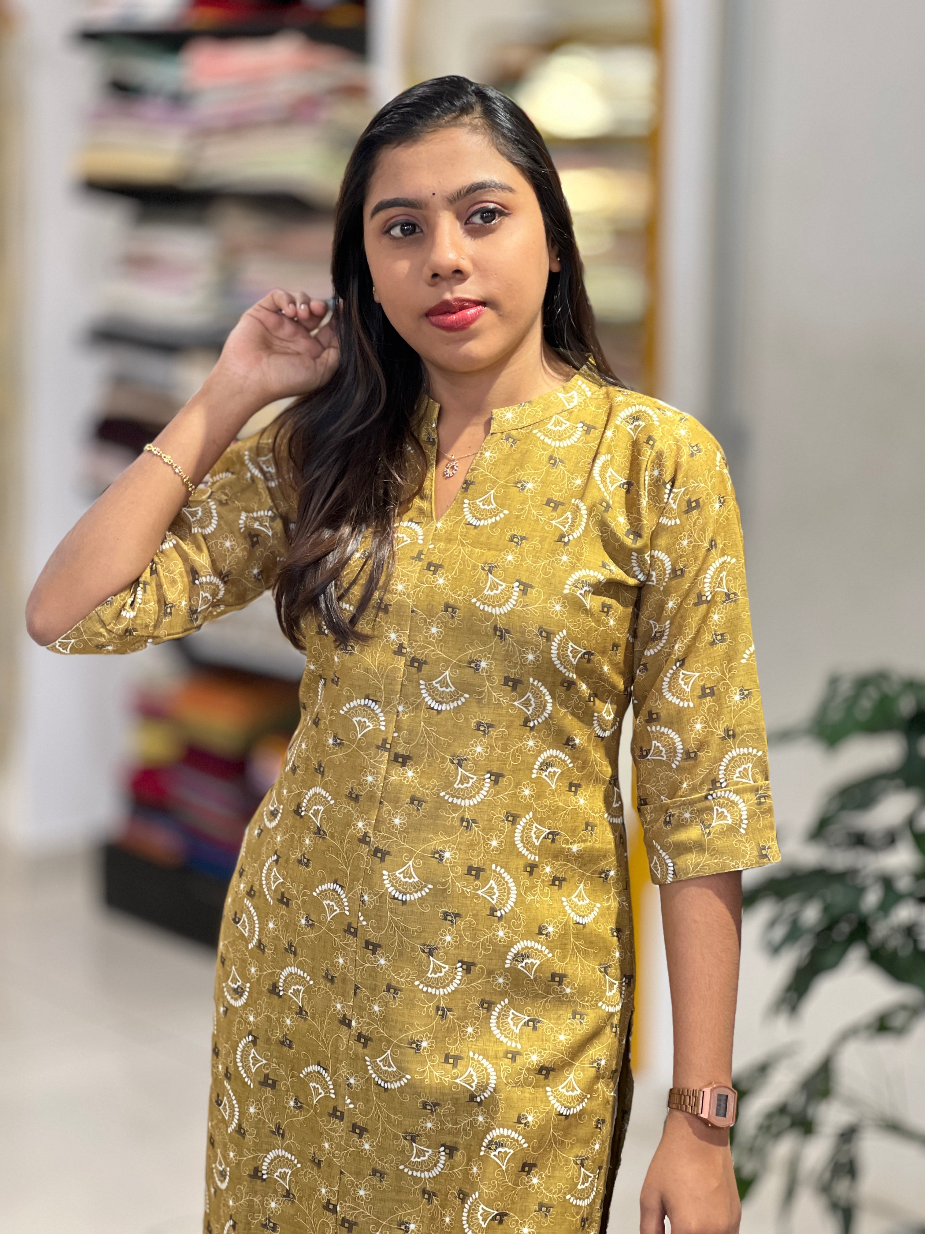Print Detailed Cotton Kurta | RMLA287