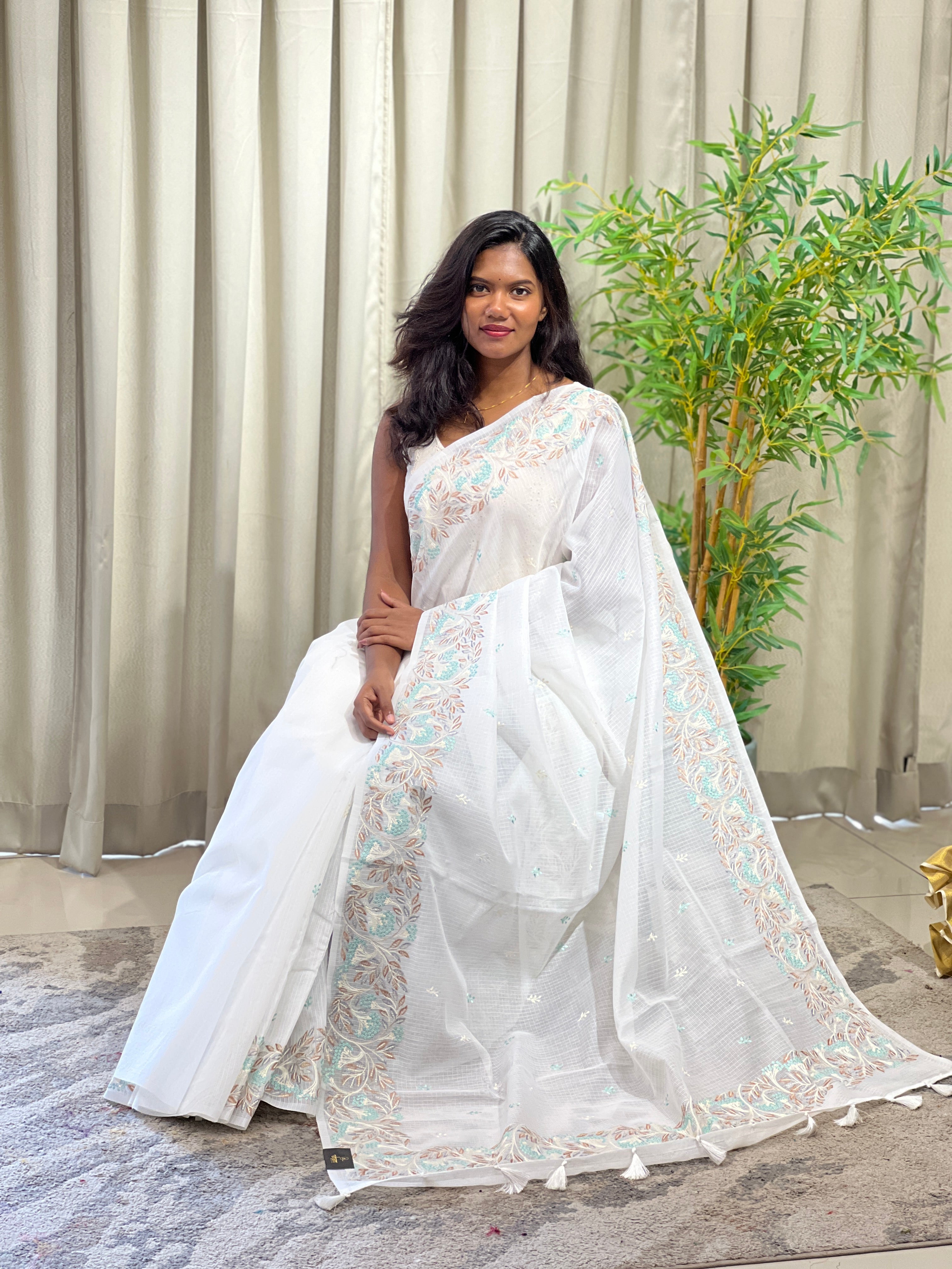 Embroidered Pattern Kota Saree | ZSS207