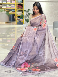 Floral Digital Printed Silky Kota Saree | BLD596