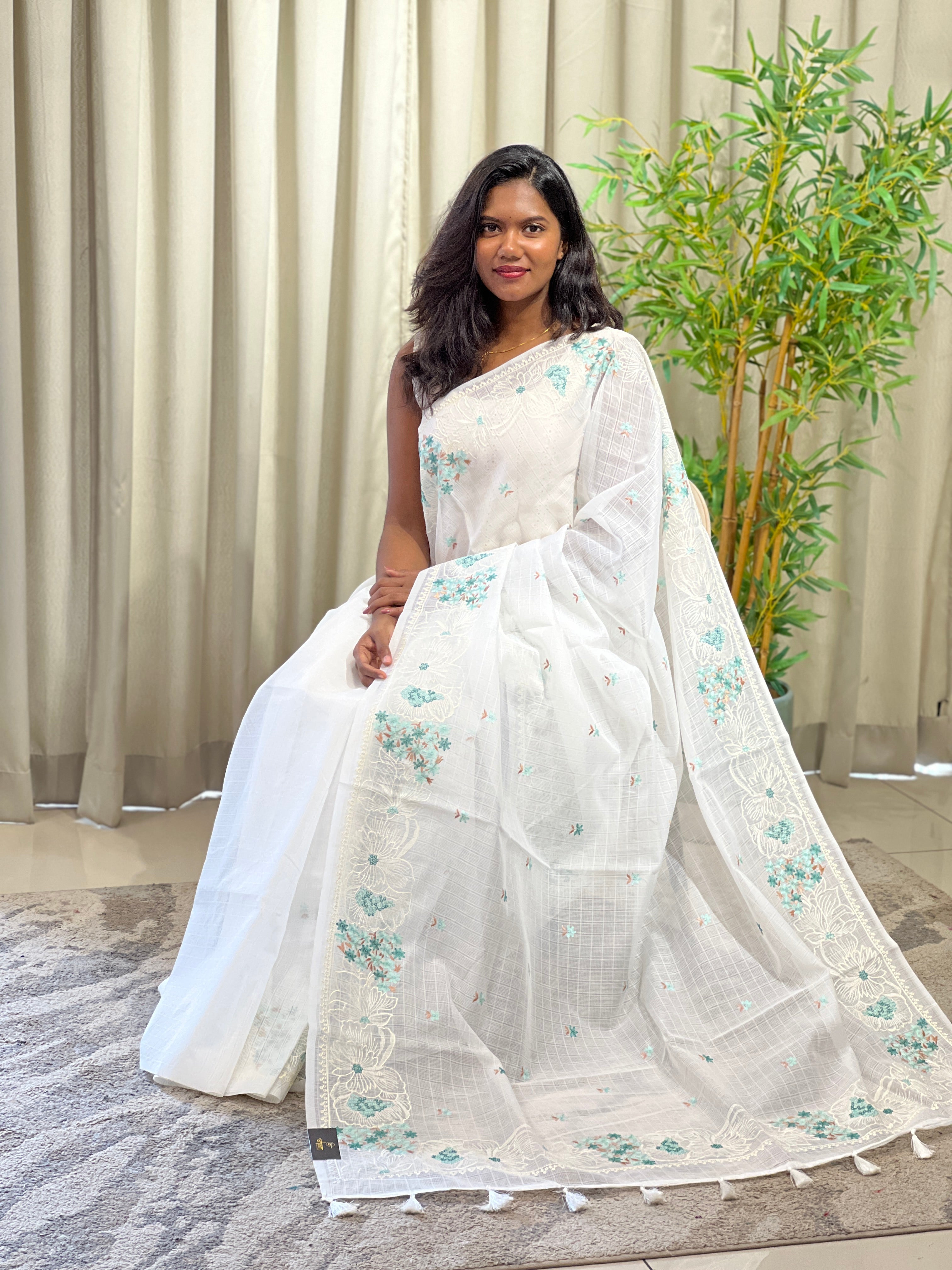 Embroiderd Pattern Kota Saree | ZSS211