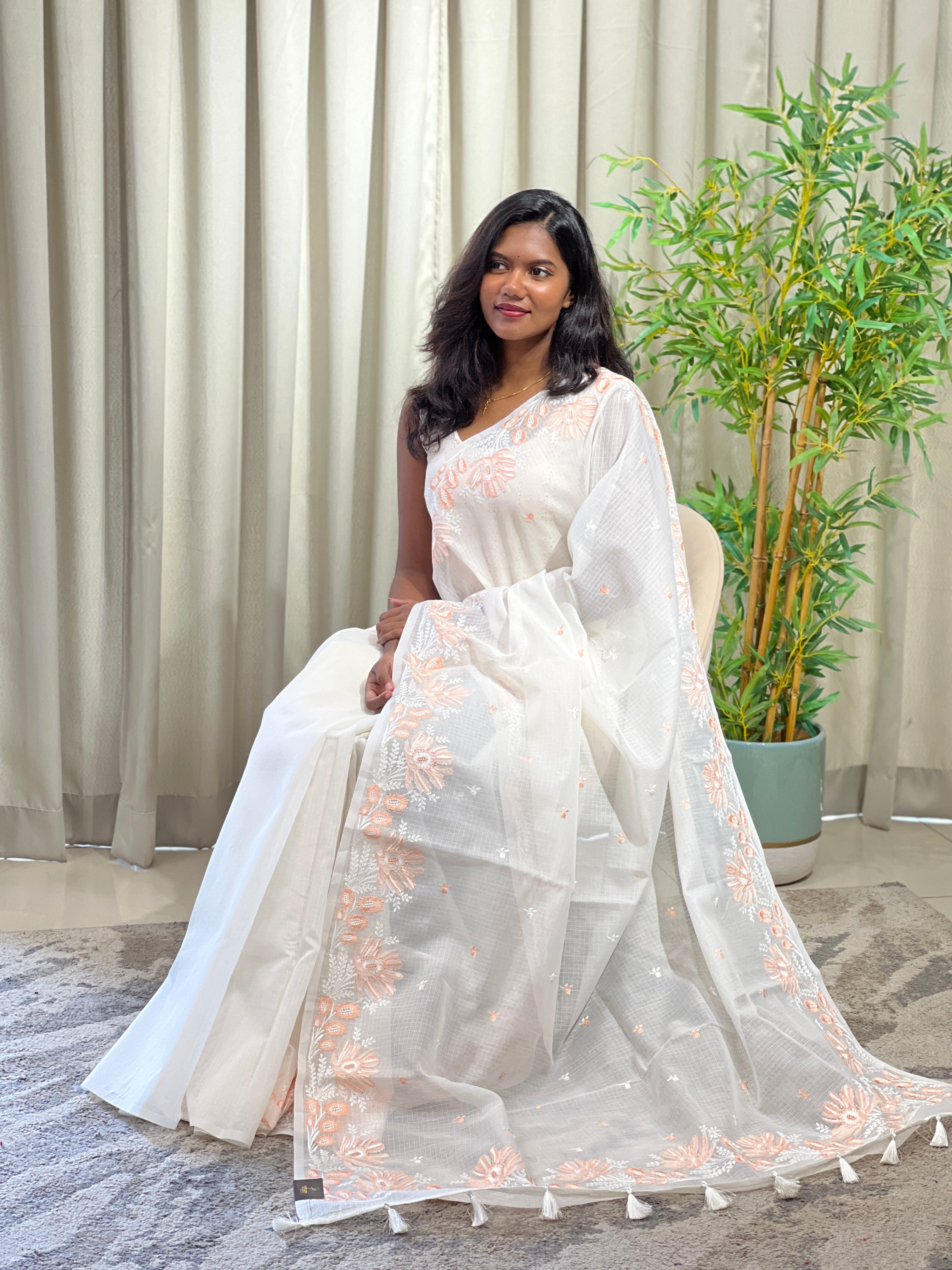 Embroidered Pattern Kota Saree | ZSS214