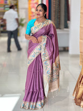 Ikat Printed Semi Tussar Saree | SSN284