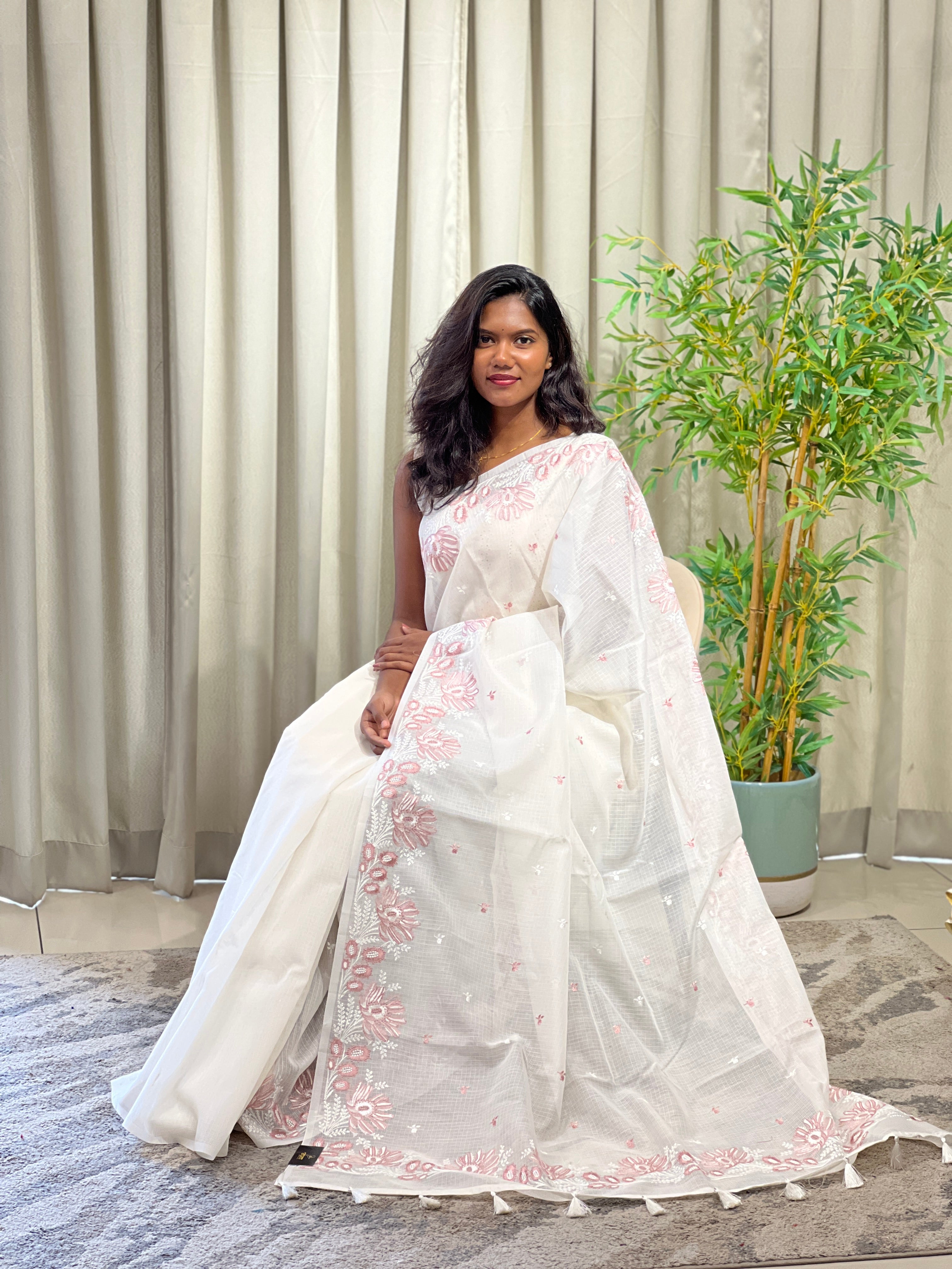 Embroidered Pattern Kota Saree | ZSS215