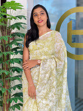 Print With Floral Applique Work Detailed Kota Saree | BLD1307