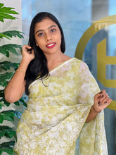 Print With Floral Applique Work Detailed Kota Saree | BLD1307