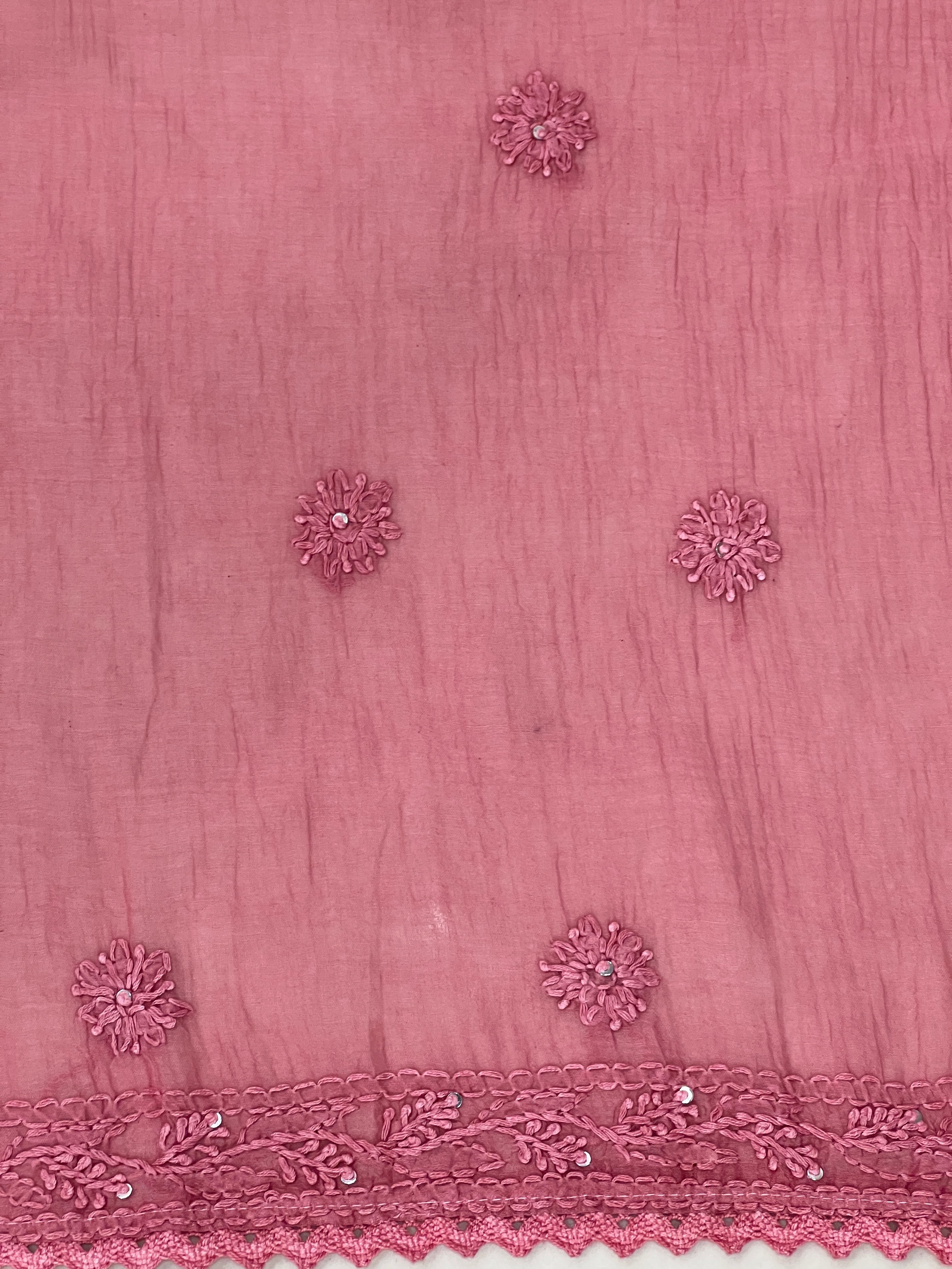 Chikankari Work Detailed Mul Cotton Saree | GMA187