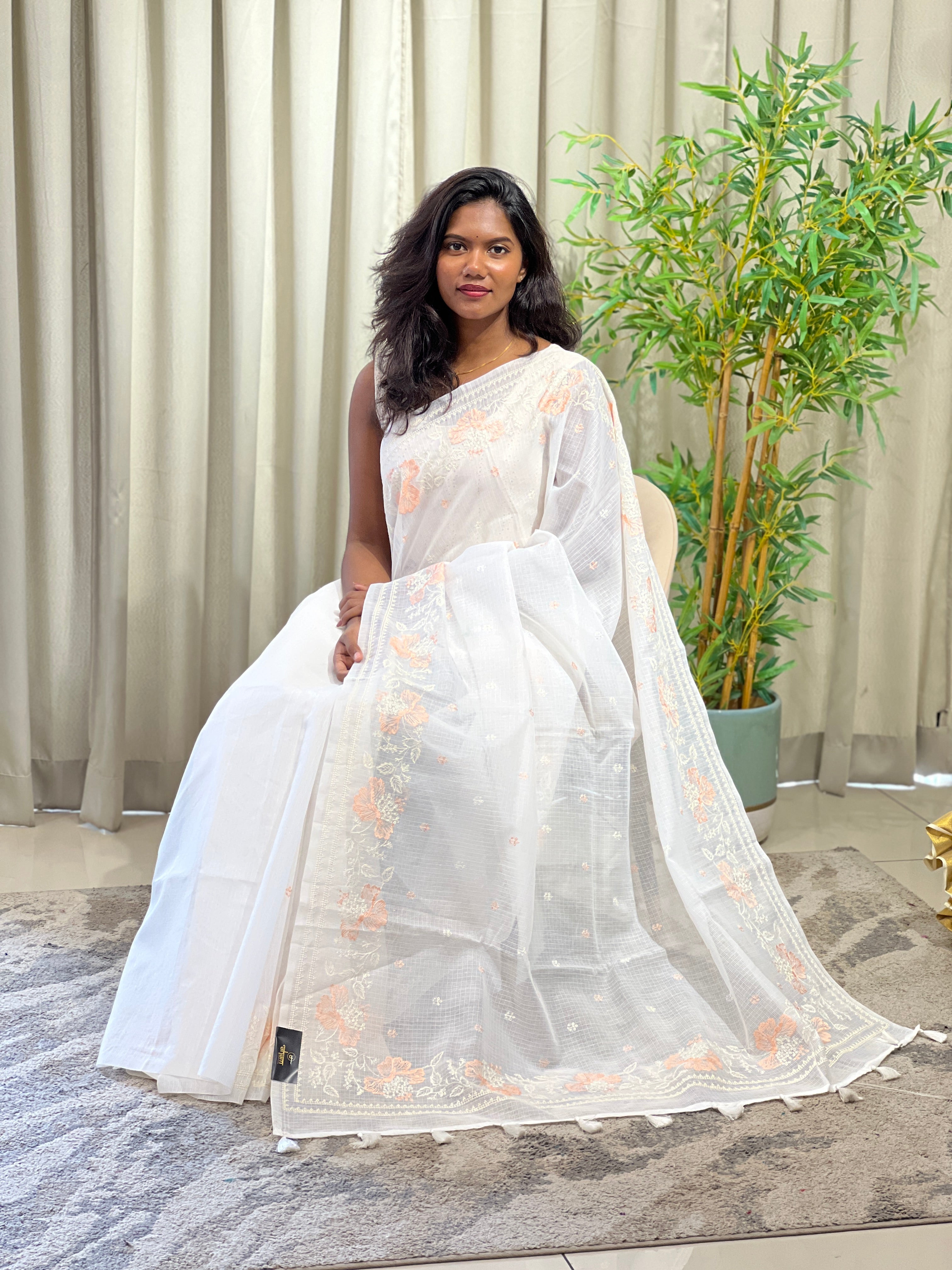 Embroidered Pattern Kota Saree | ZSS206