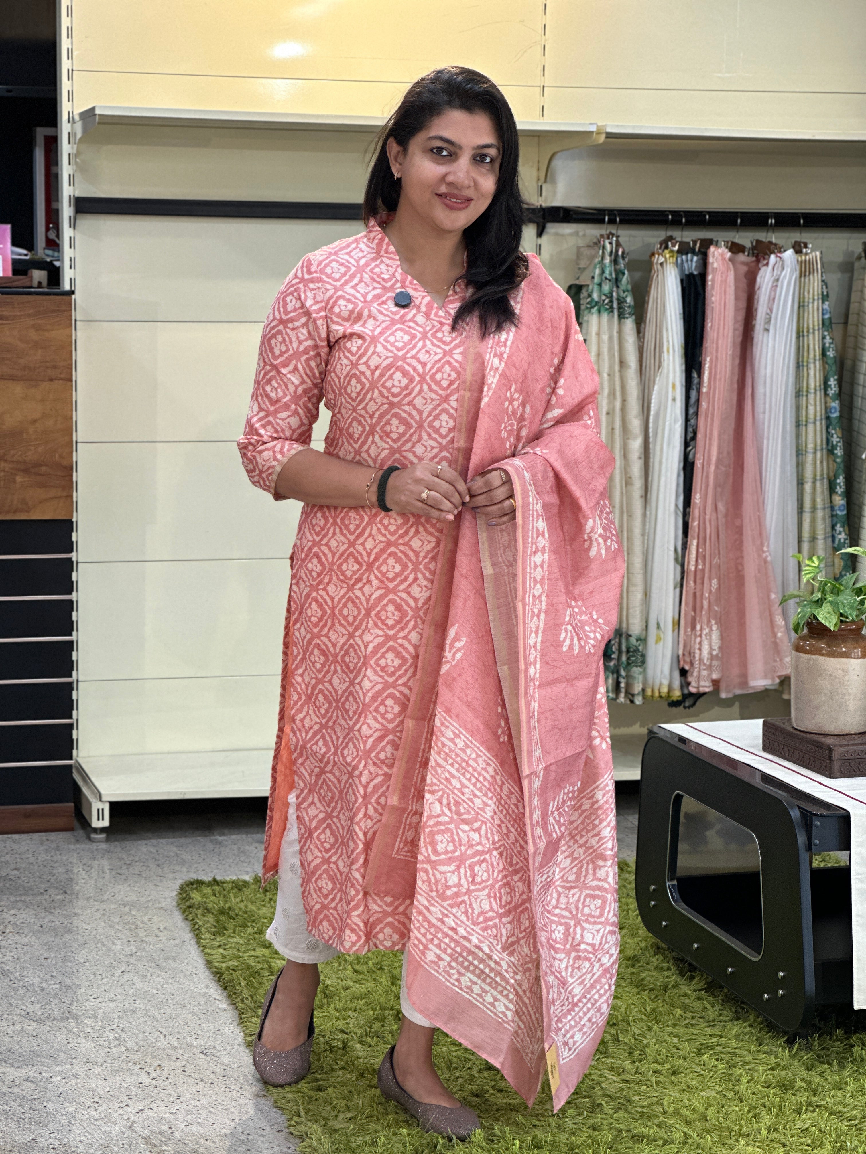 Digital Printed Chanderi Finish Salwar Set | SSN506