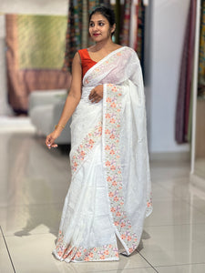 Point Embroidery Silky Kota Saree | BLD1308