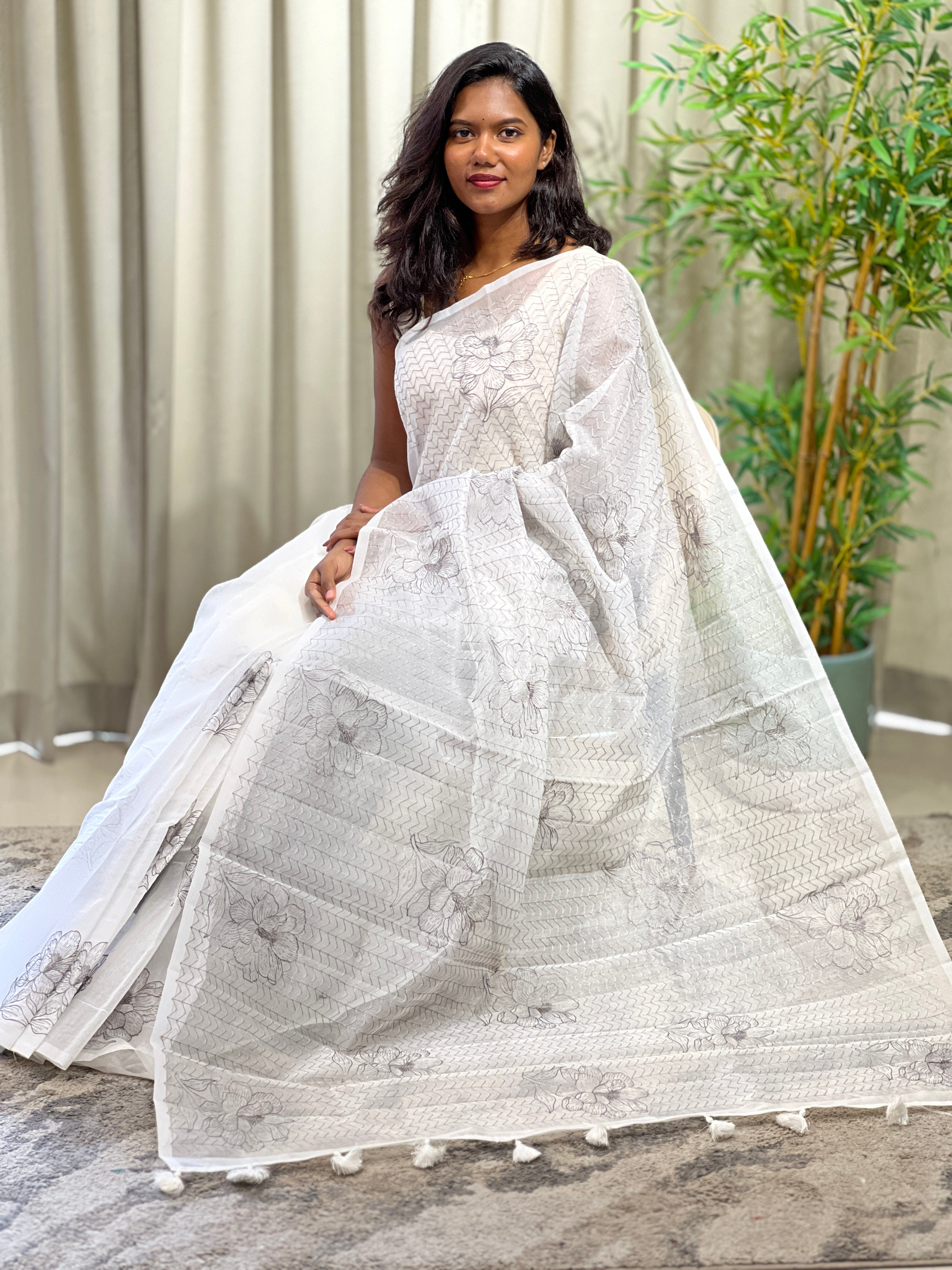 Embroidered Super Net Kota Saree | YNG1500