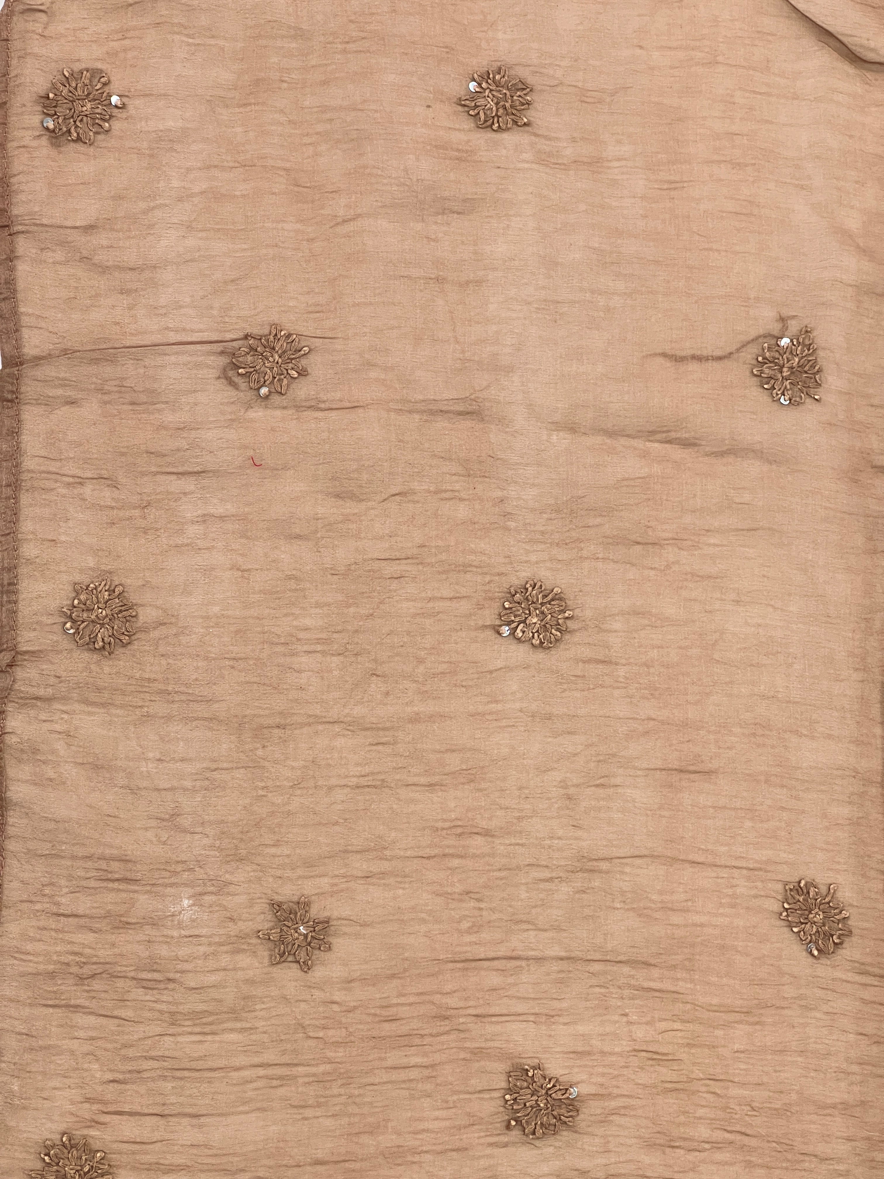 Chikankari Work Detailed Mul Cotton Saree | GMA189