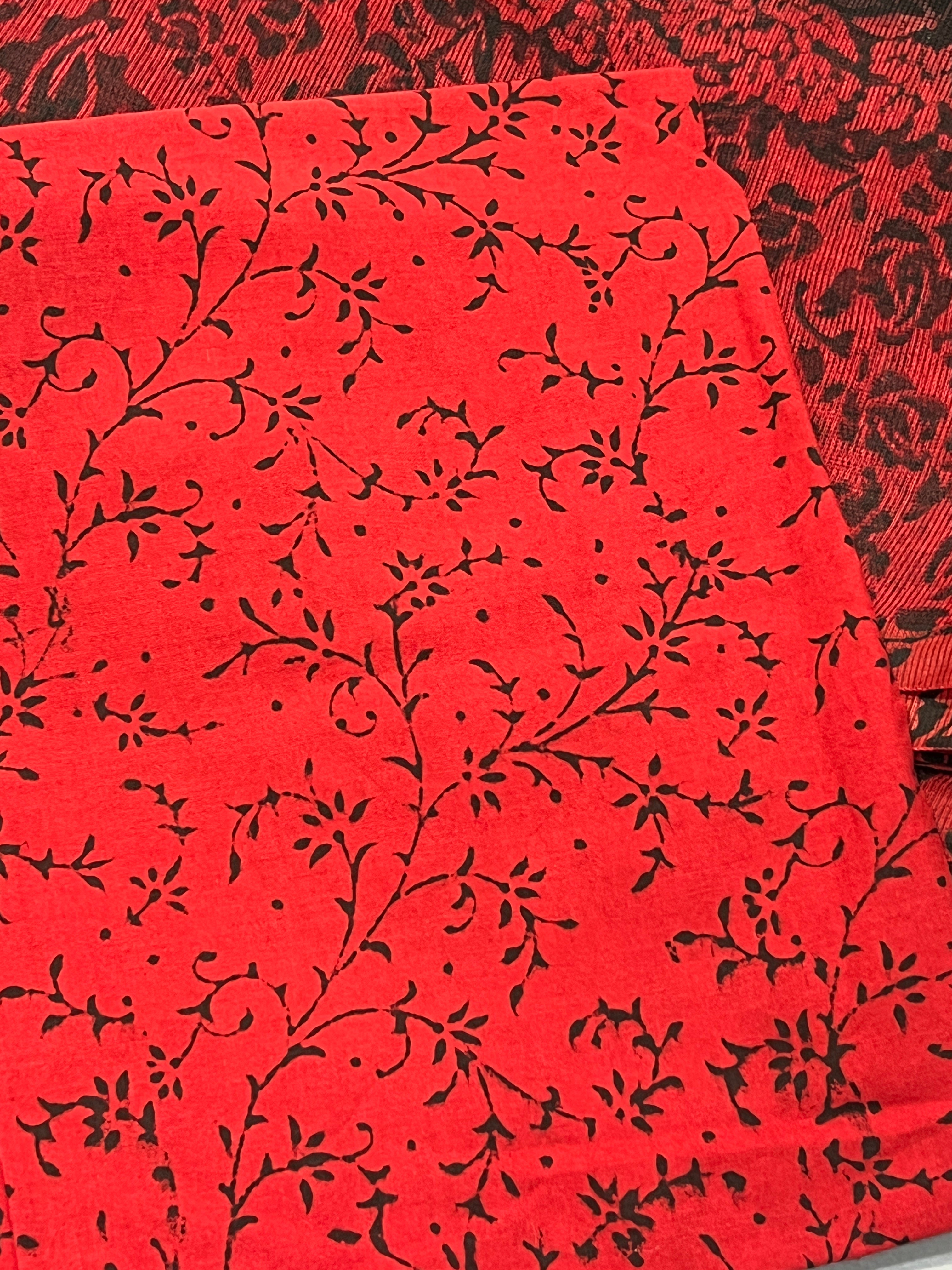 Hand Block Printed Supernet Kota Saree | SF1318