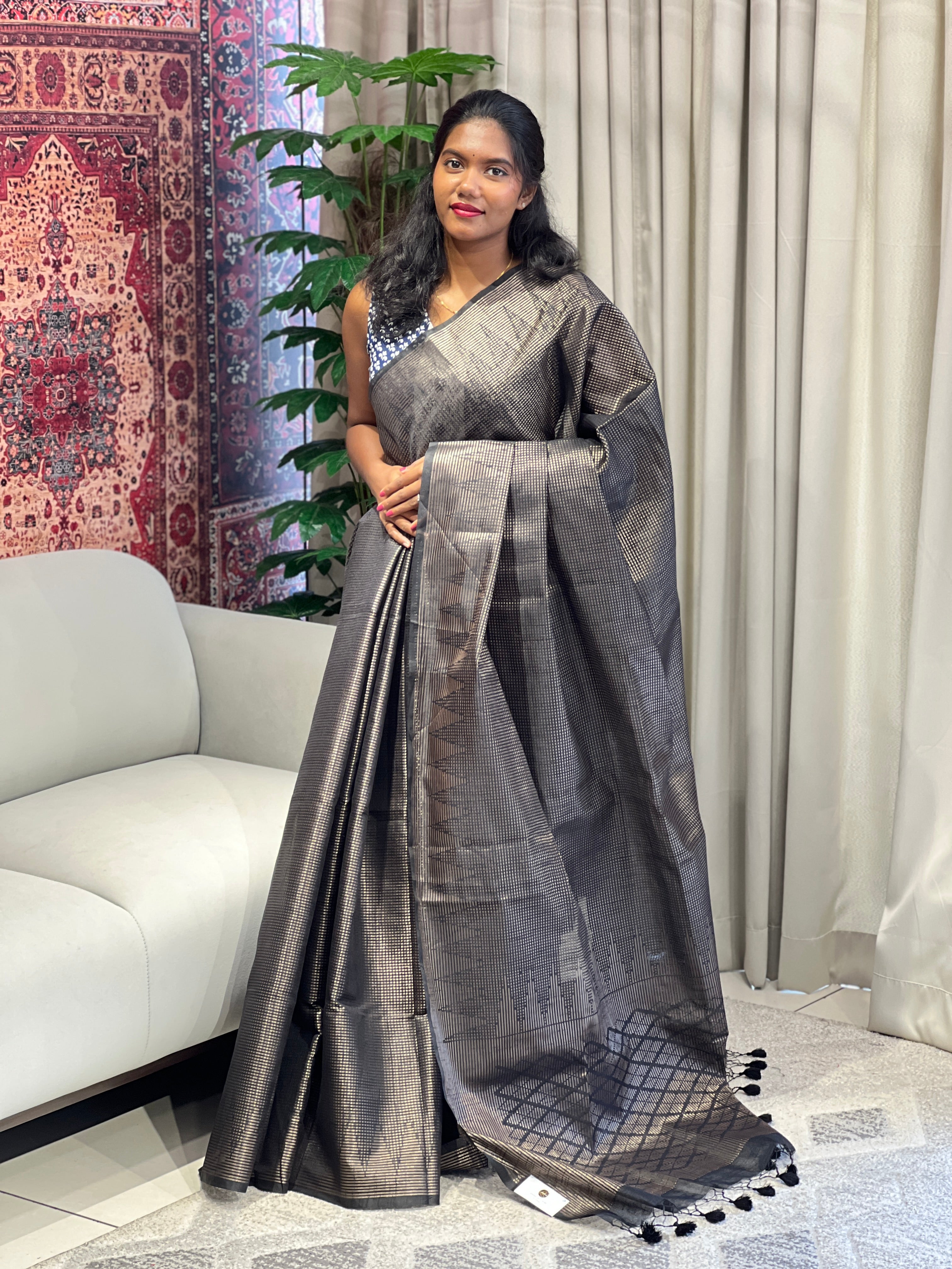 Tissue Woven Cotton Silk Saree | YNG1025