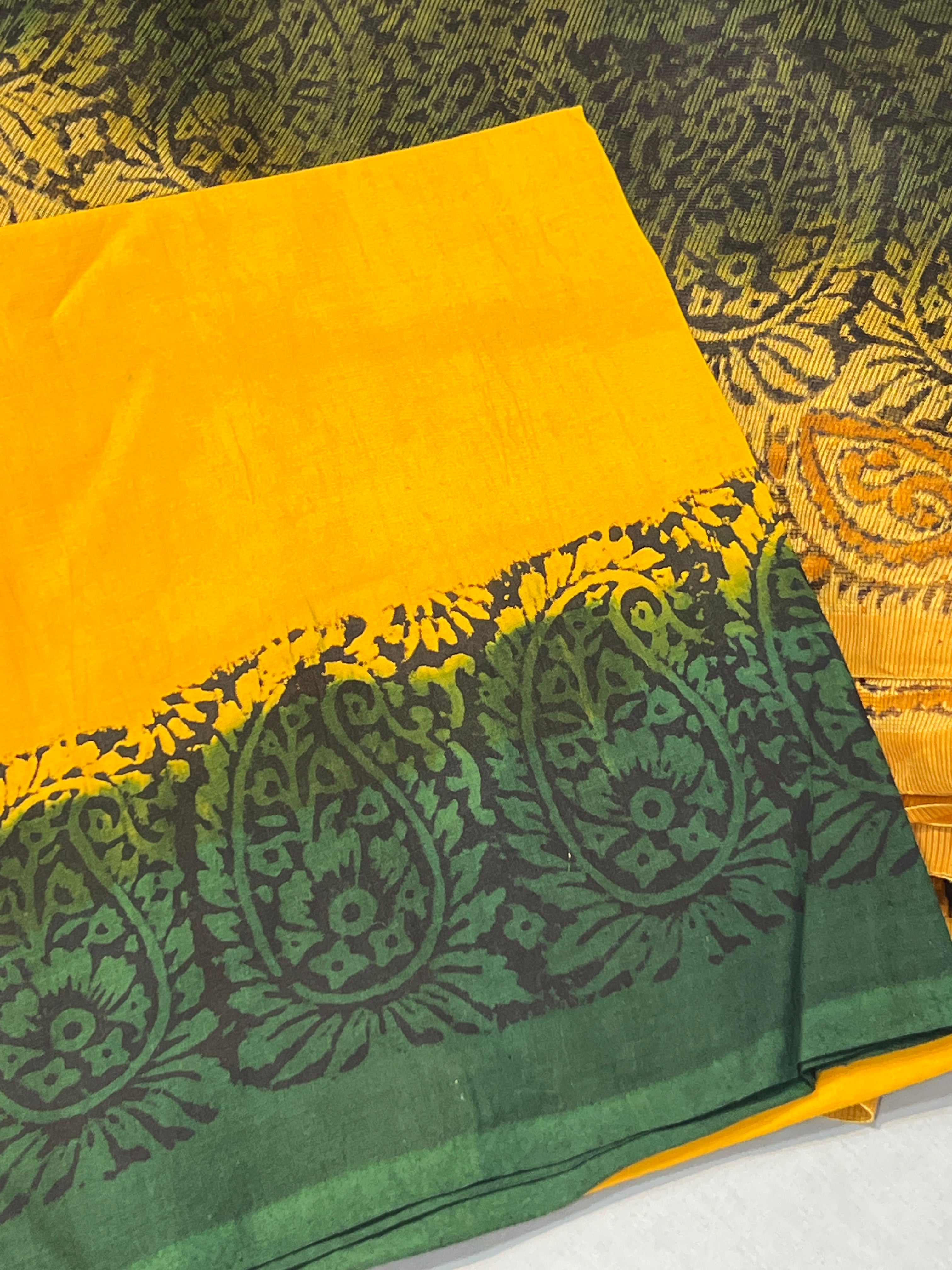 Hand Block Printed Supernet Kota Saree | SF1324
