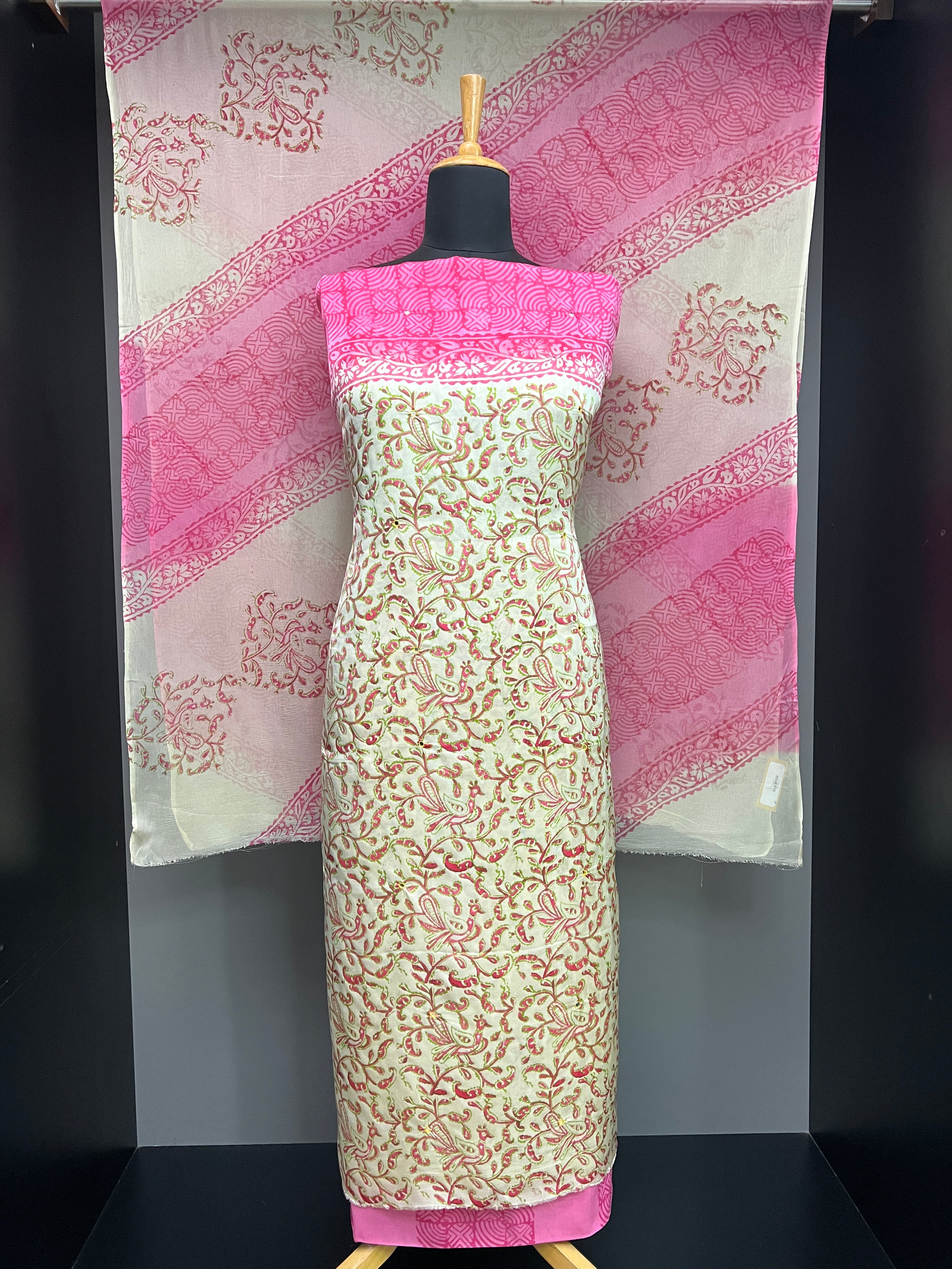 Print With Nalgonda Mirror Detailed Modal Salwar Set | SF1417