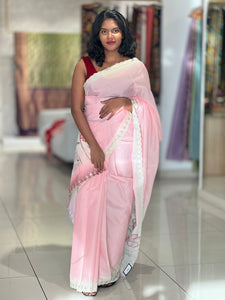 Floral Digital Print With Pitta Highlighted Silky Kota Saree | BLD1351