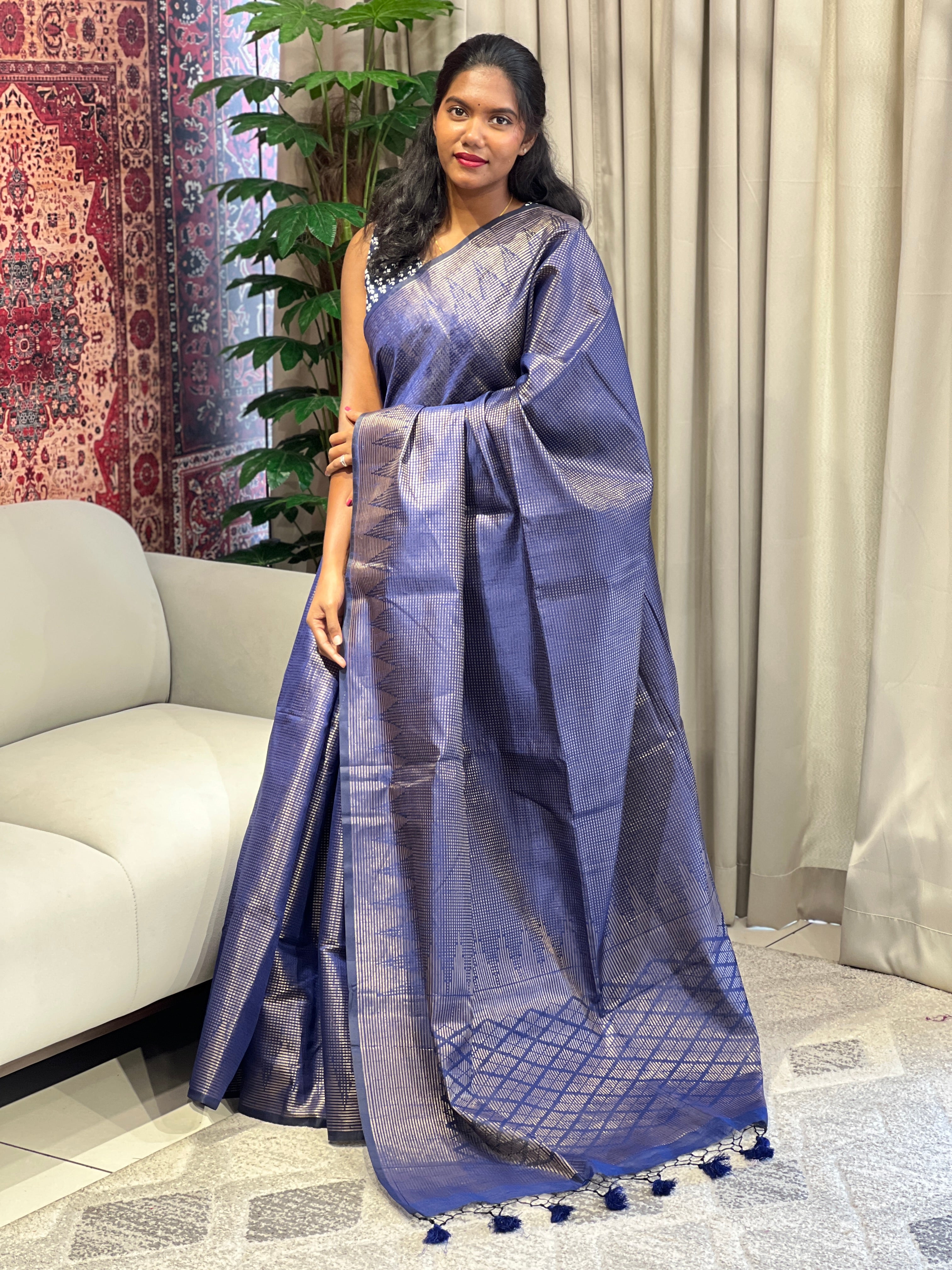 Tissue Woven Cotton Silk Saree | YNG1024