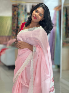 Floral Digital Print With Pitta Highlighted Silky Kota Saree | BLD1351