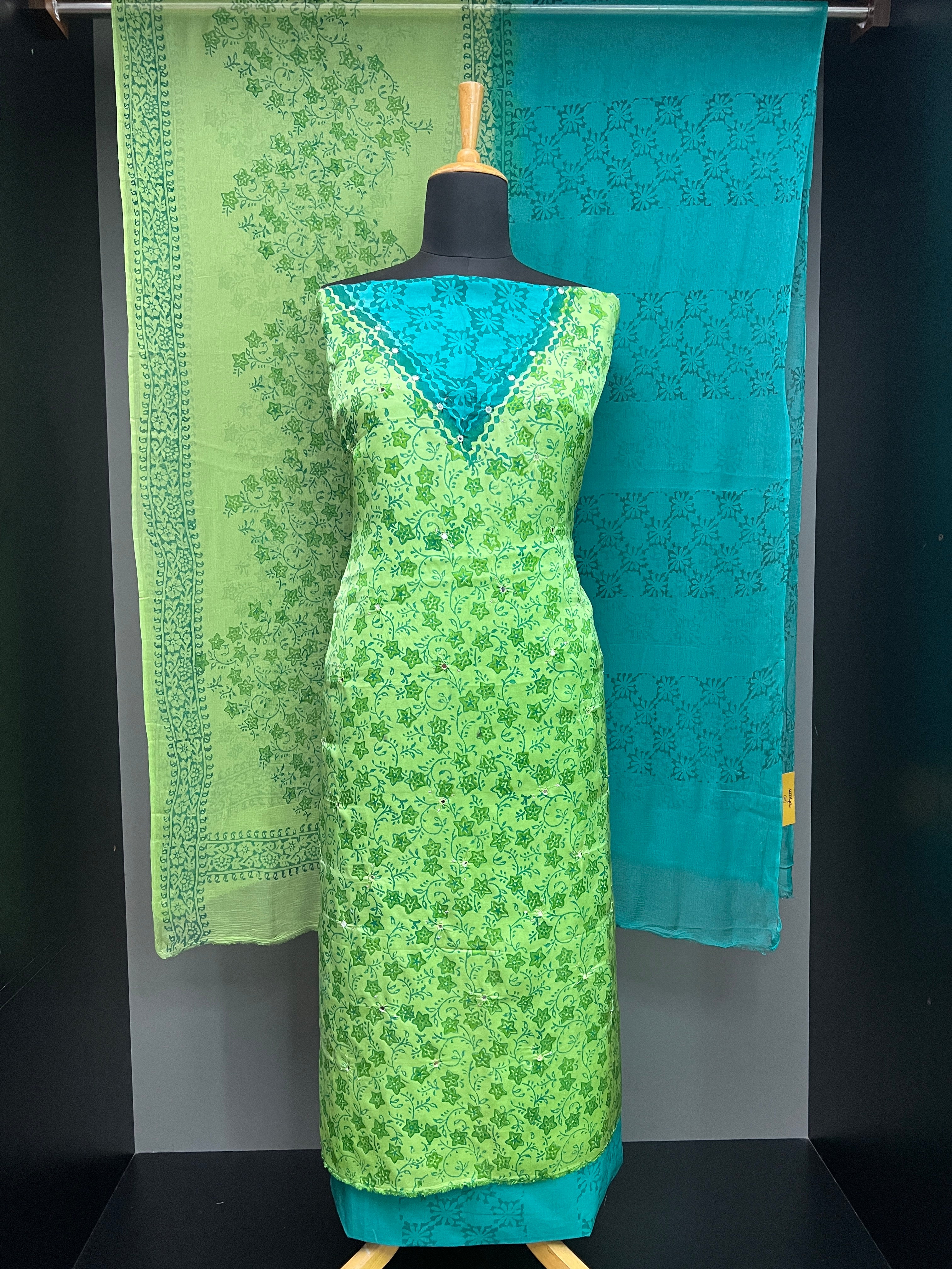 Print With Nalgonda Mirror Detailed Modal Salwar Set | SF1415