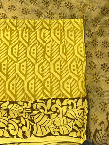 Hand Block Printed Supernet Kota Saree | SF1317
