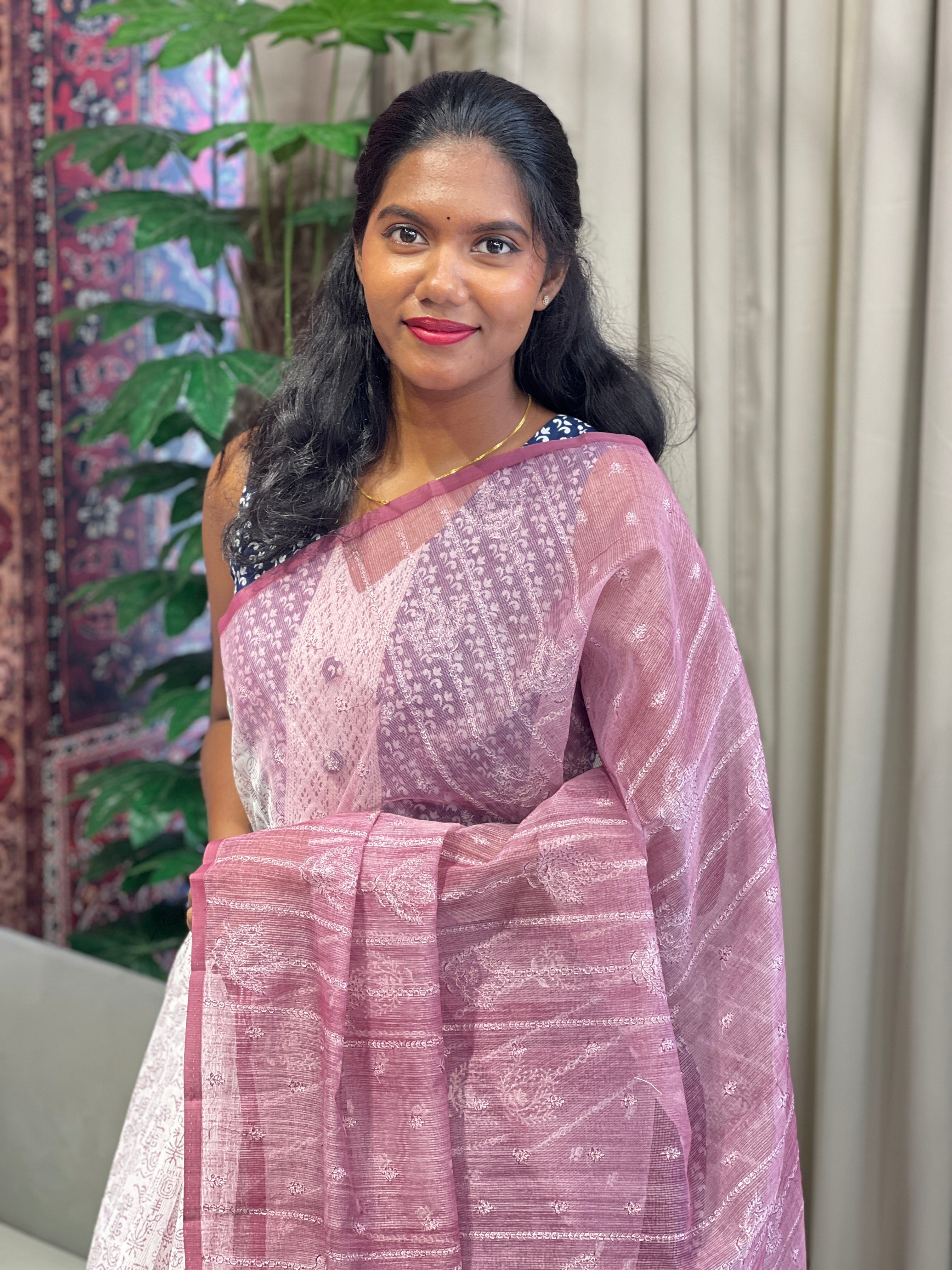 Warli Printed Double Shaded Kota Saree | YNG871