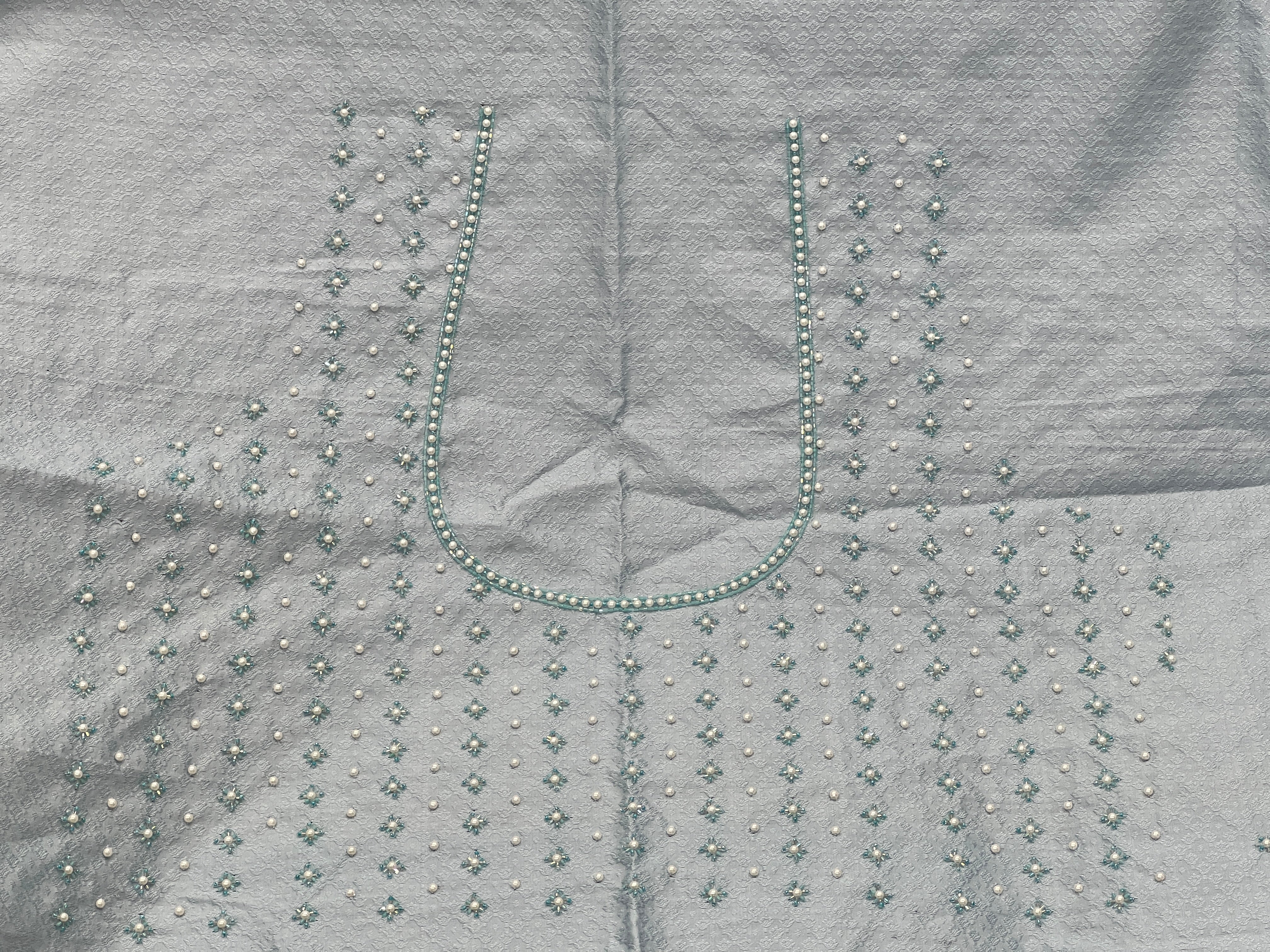 Cut Beads And Sugar Beads Detailed Pure Georgette Saree | AHD1915