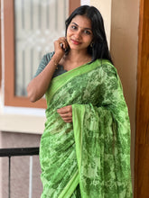 Floral Printed Silk Chanderi Saree | RGD188