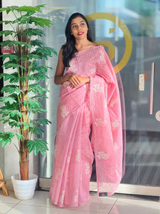Floral Machine Embroidery Detailed Kota Saree | BLD1326