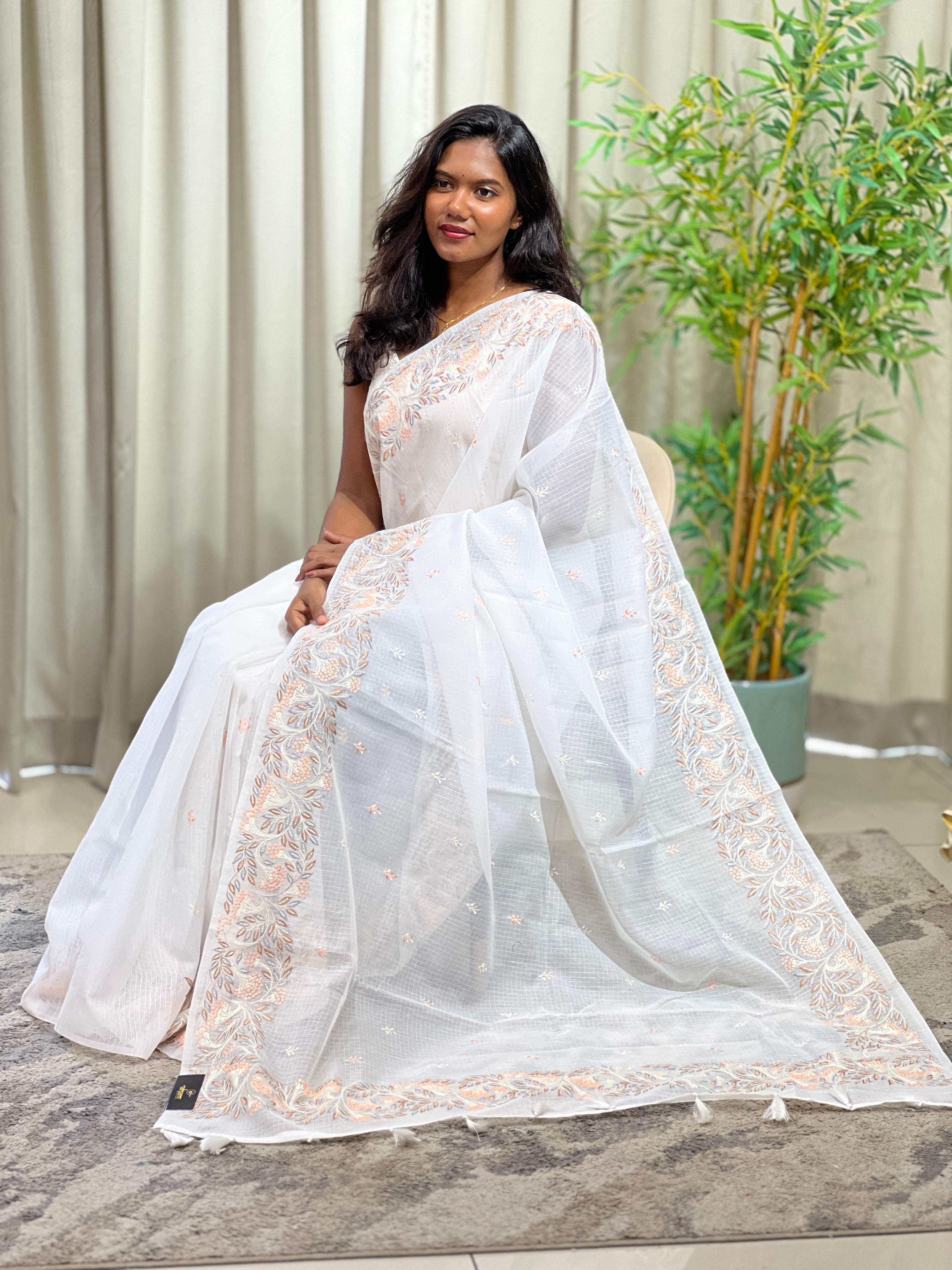Embroidered Pattern Kota Saree | ZSS208