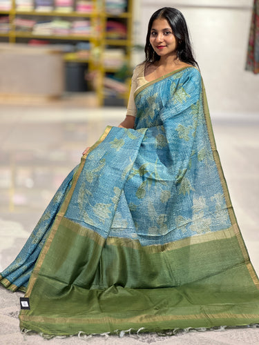Screen Printed With Kesiya Weaved Tussar Saree | ACT1359