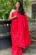 Twine Cut Work Placement Detailed Soft Silk Saree | TC404