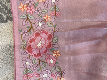 Floral Embroidery Detailed Viscose Organza Saree | SUN201
