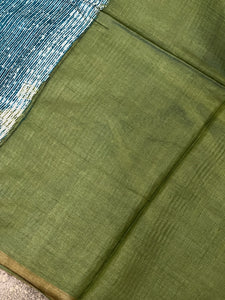Screen Printed With Kesiya Weaved Tussar Saree | ACT1359
