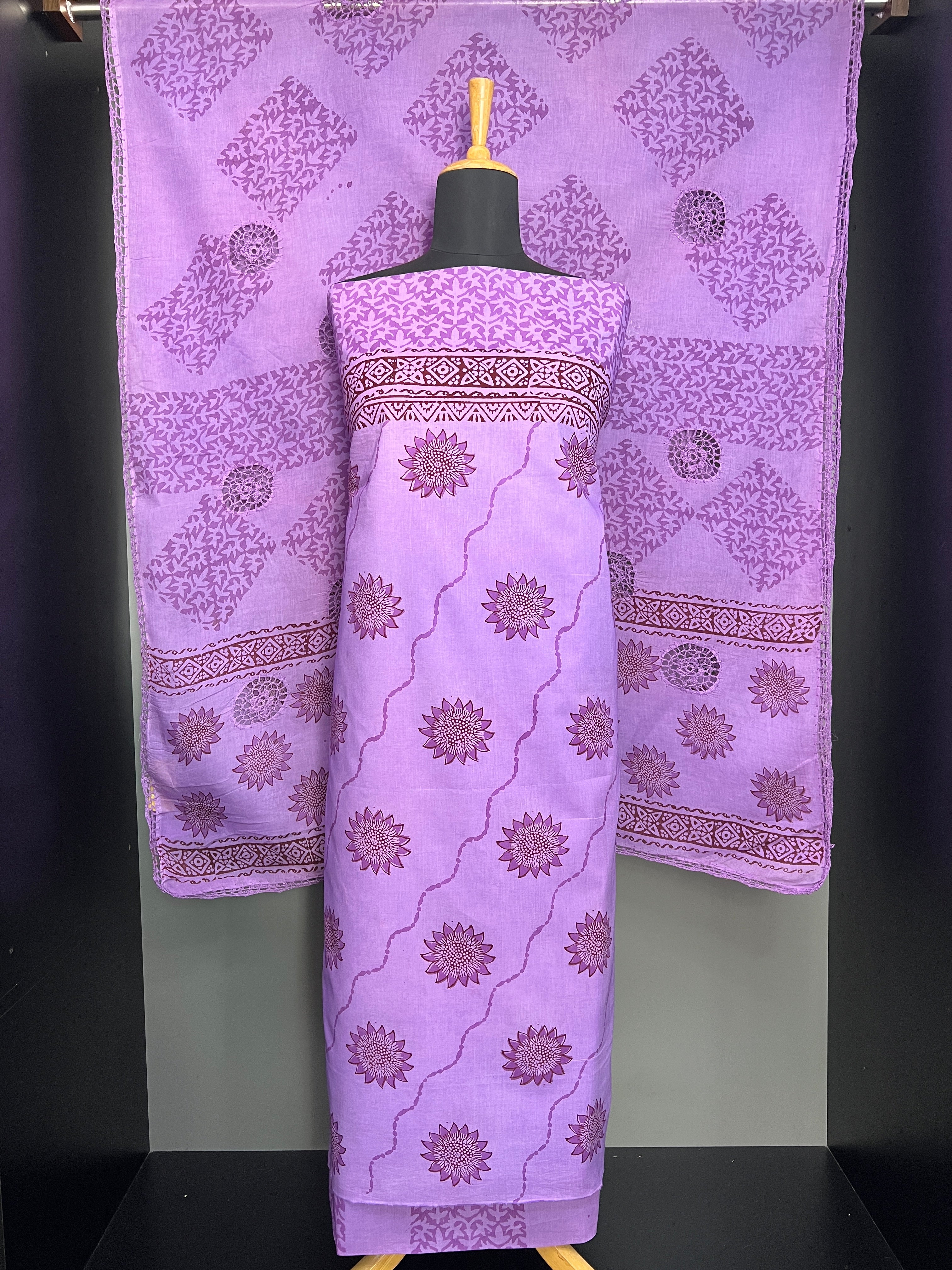 Hand Block Printed Cotton Salwar Set | SF1404