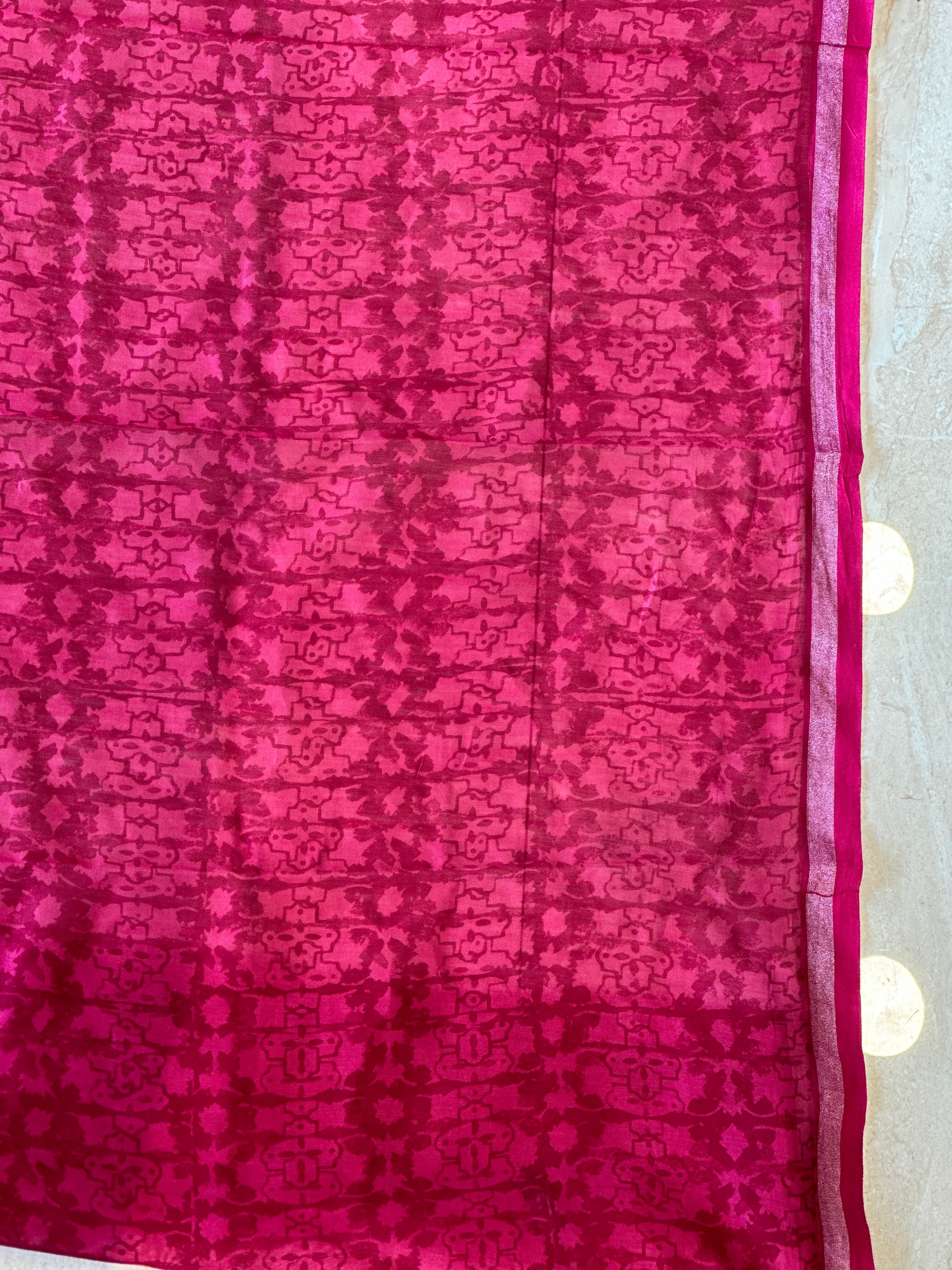 Screen Printed Chanderi Saree | SMC118