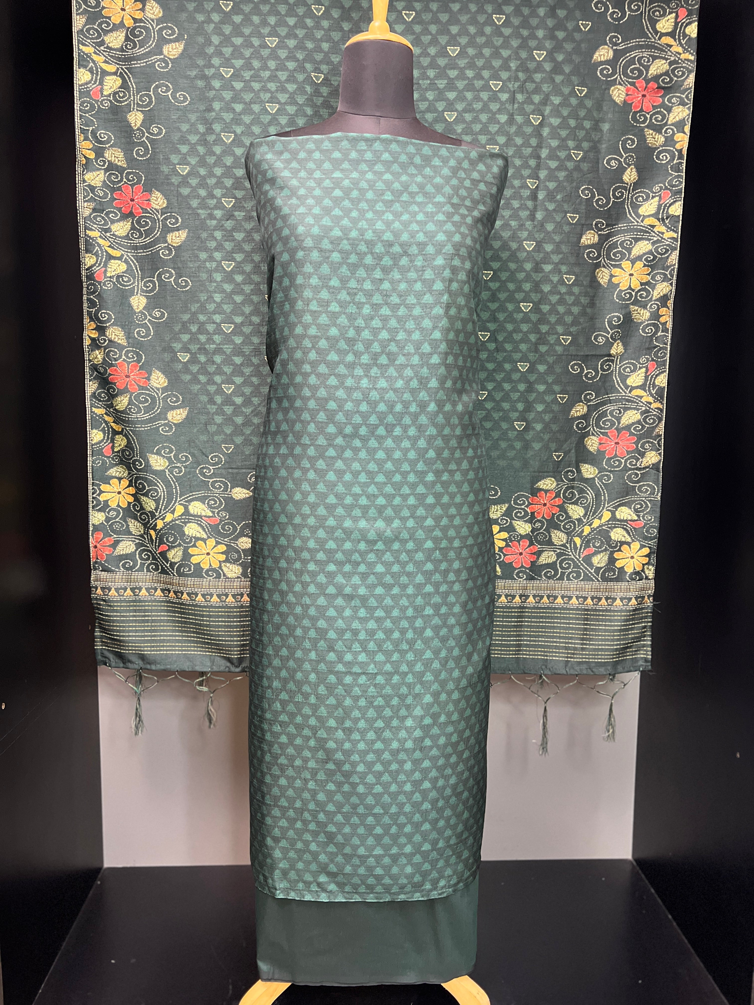 Digital Printed Semi Tussar Salwar Set | SP261